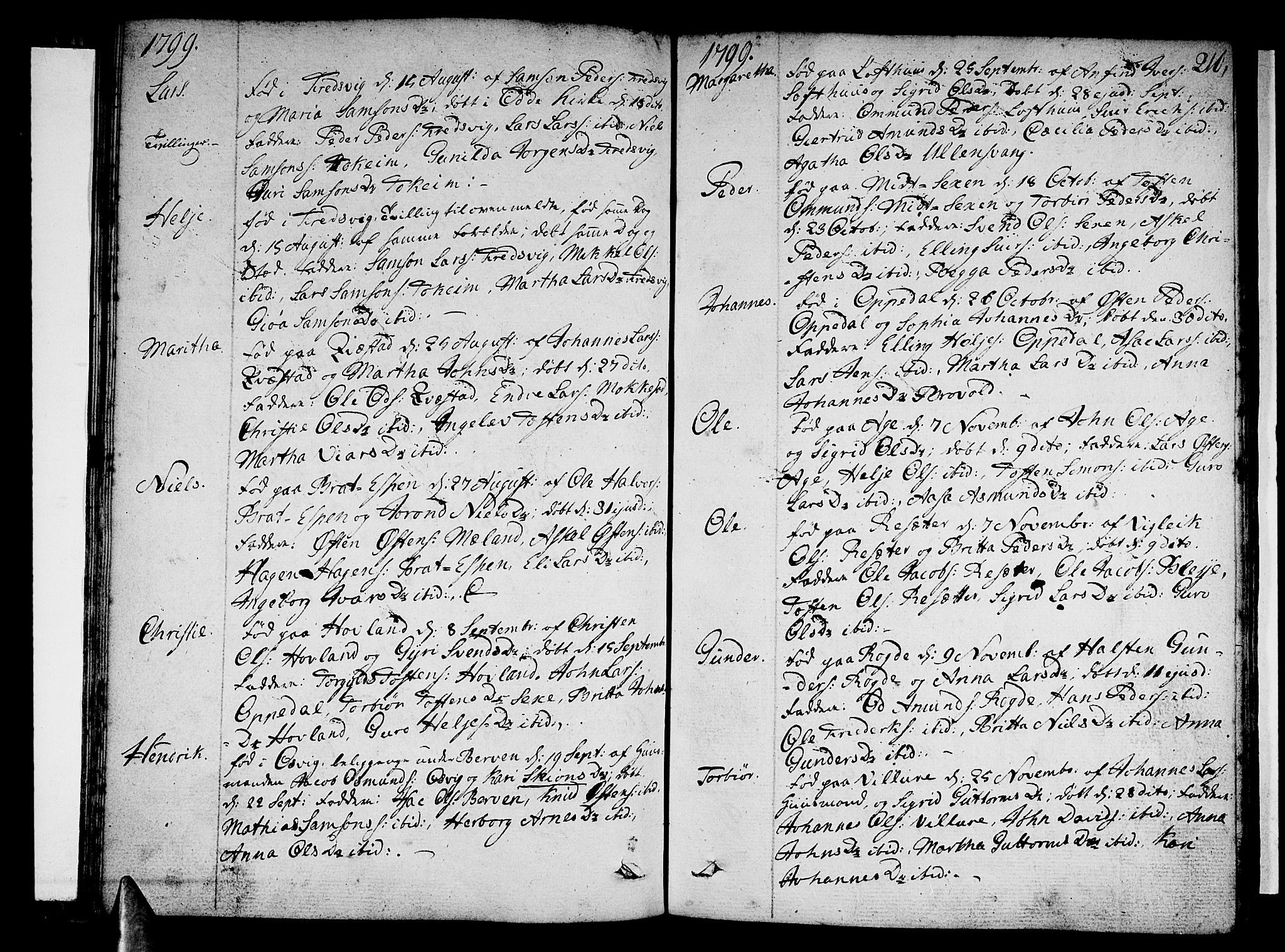 Ullensvang sokneprestembete, AV/SAB-A-78701/H/Haa: Parish register (official) no. A 7 /1, 1788-1804, p. 209-210