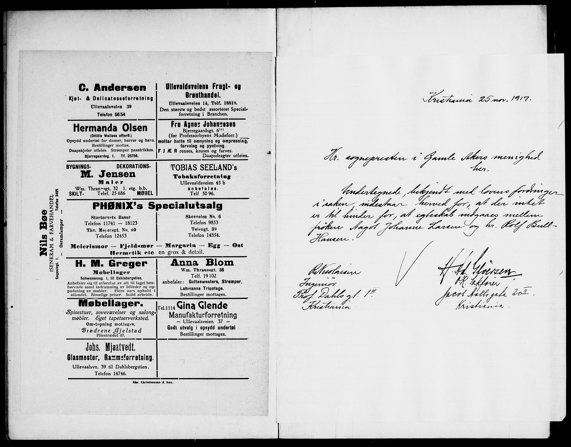 Gamle Aker prestekontor Kirkebøker, AV/SAO-A-10617a/H/L0004: Banns register no. 4, 1909-1918