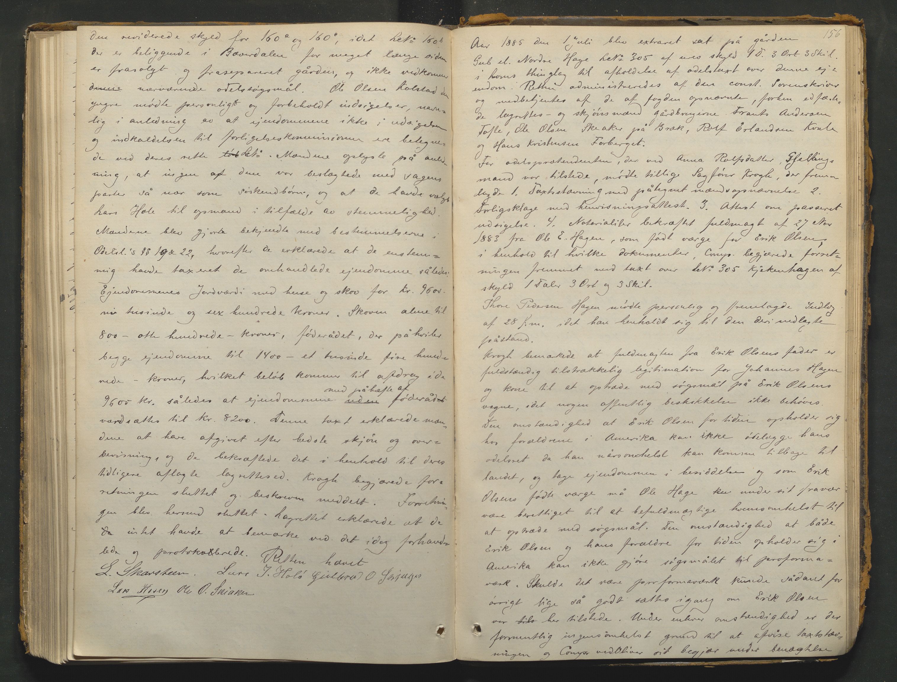 Nord-Gudbrandsdal tingrett, AV/SAH-TING-002/G/Gc/Gcb/L0004: Ekstrarettsprotokoll for åstedssaker, 1876-1887, p. 155b-156a