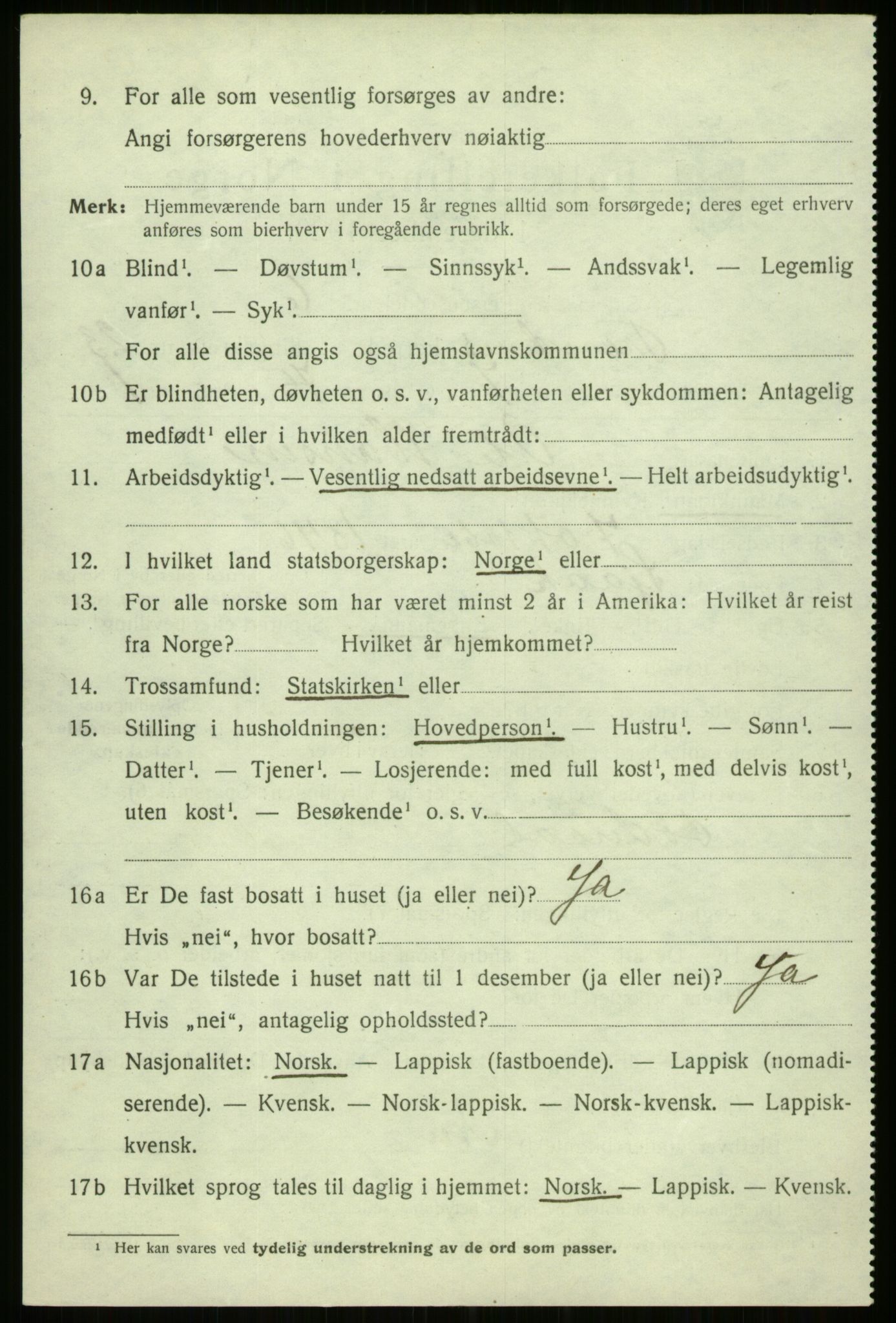 SATØ, 1920 census for Trondenes, 1920, p. 17963