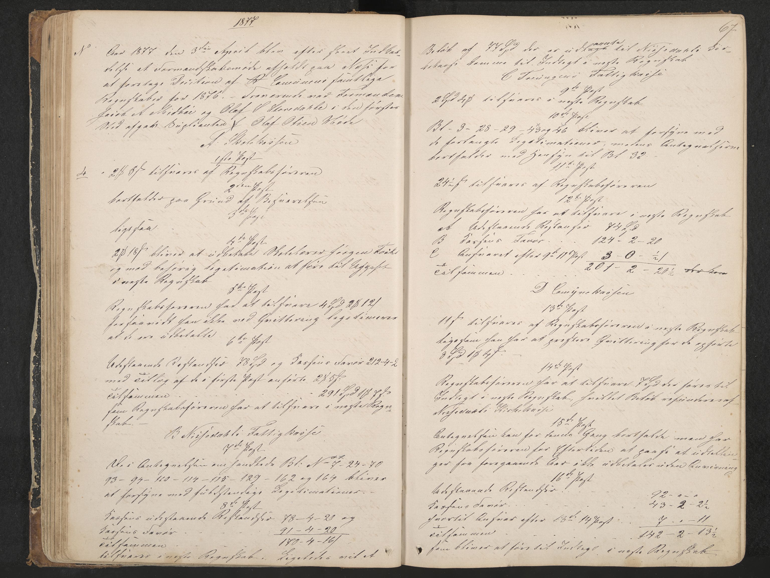 Nissedal formannskap og sentraladministrasjon, IKAK/0830021-1/A/L0002: Møtebok, 1870-1892, p. 67