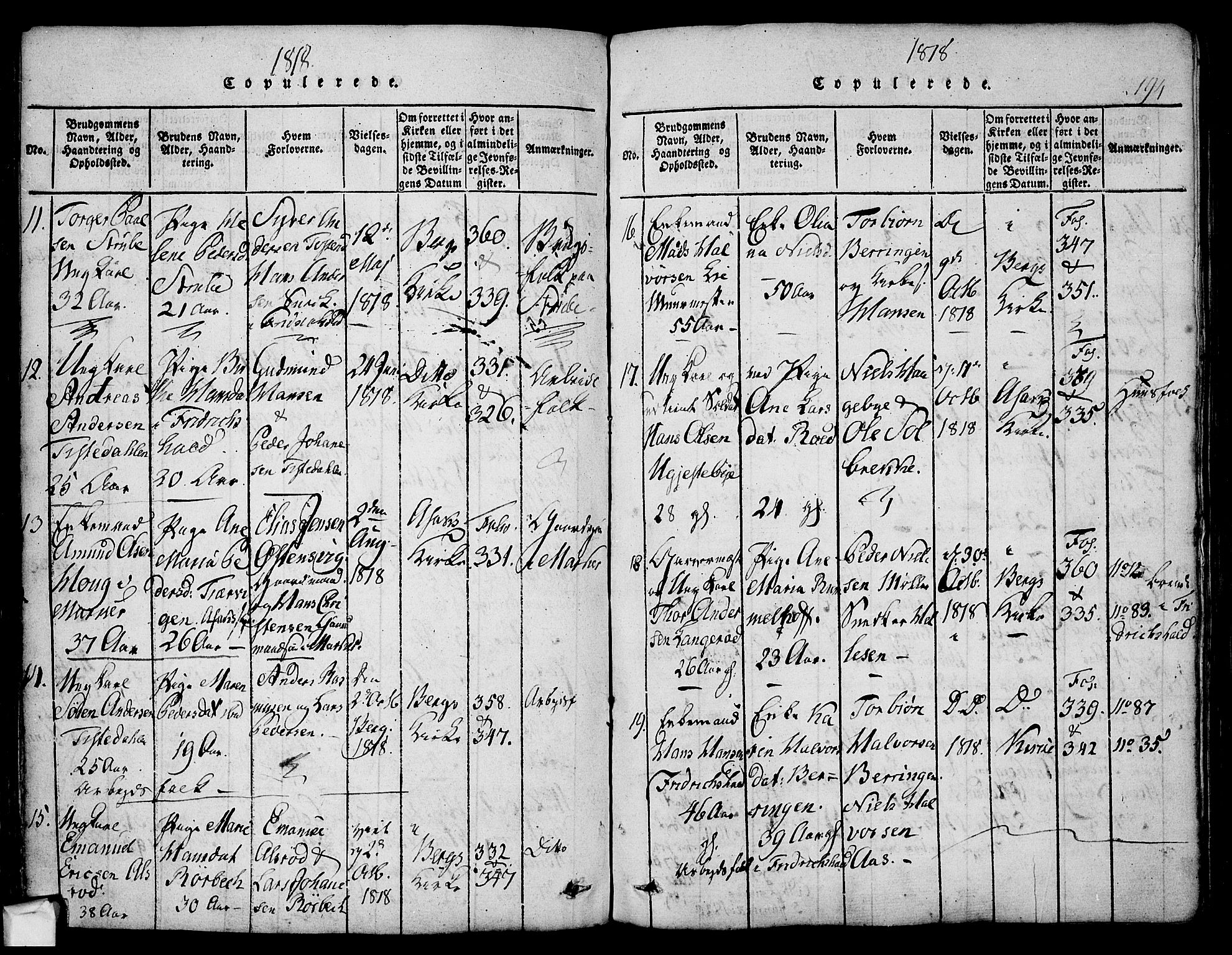 Berg prestekontor Kirkebøker, SAO/A-10902/F/Fa/L0002: Parish register (official) no. I 2, 1815-1831, p. 194