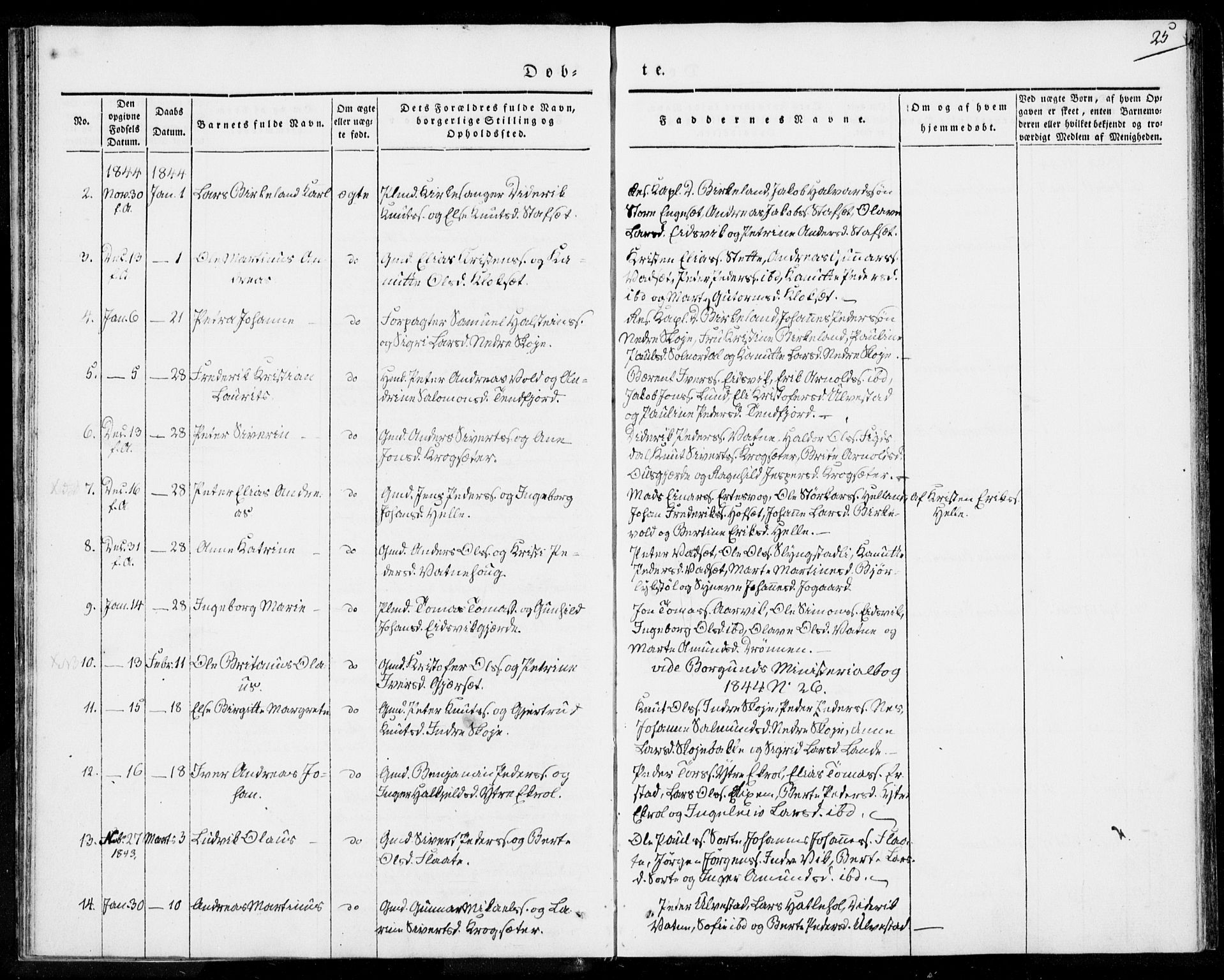 Ministerialprotokoller, klokkerbøker og fødselsregistre - Møre og Romsdal, AV/SAT-A-1454/524/L0352: Parish register (official) no. 524A04, 1838-1847, p. 25