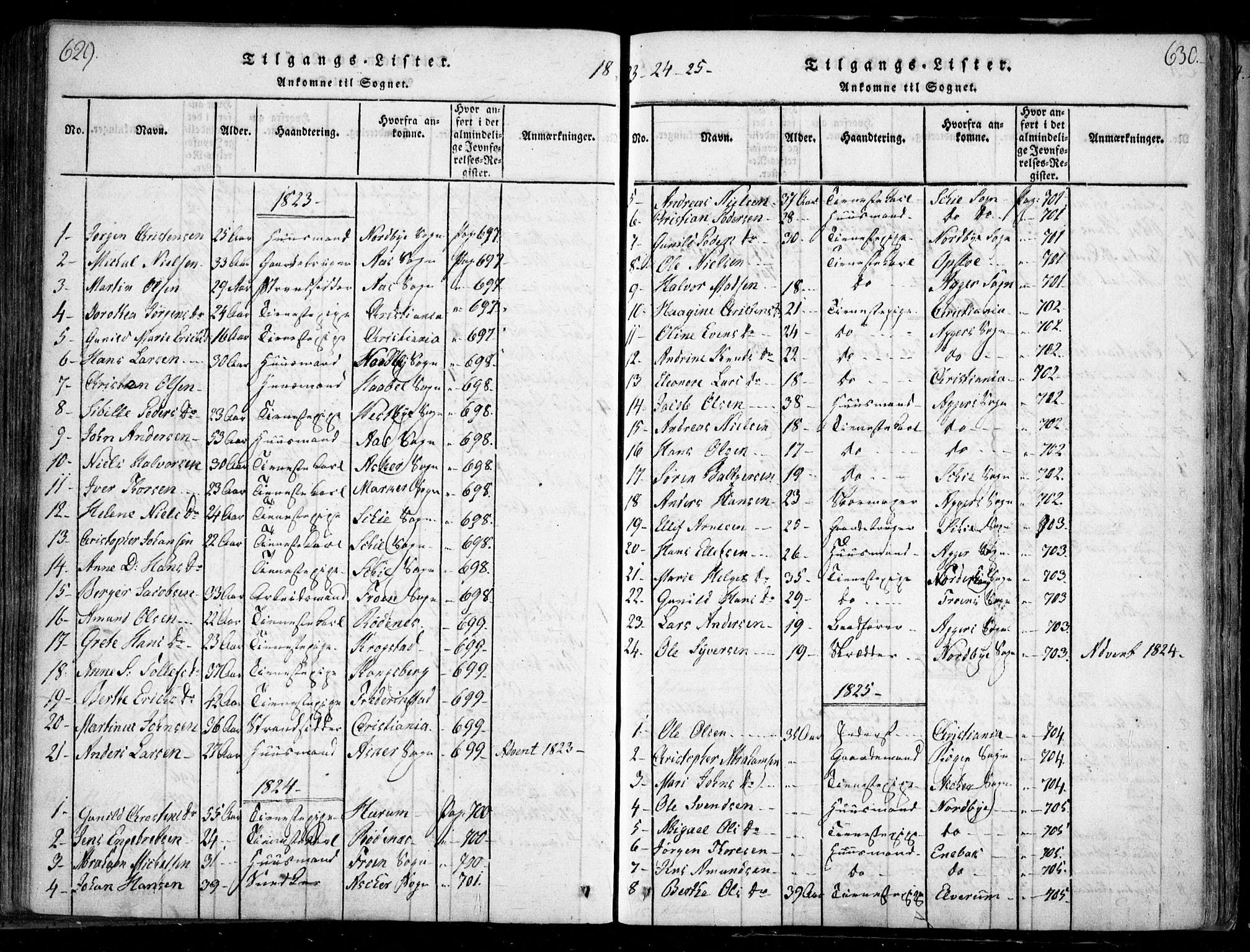 Nesodden prestekontor Kirkebøker, SAO/A-10013/F/Fa/L0006: Parish register (official) no. I 6, 1814-1847, p. 629-630