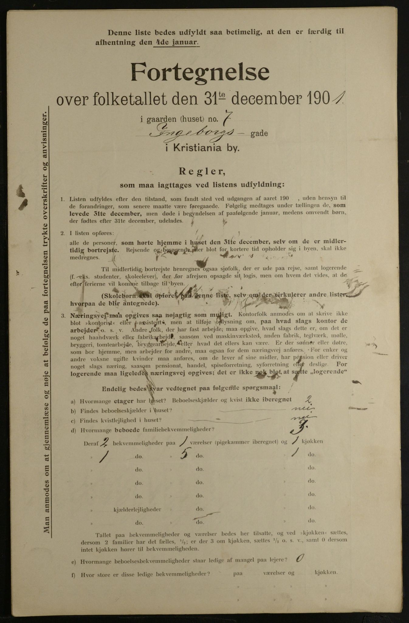 OBA, Municipal Census 1901 for Kristiania, 1901, p. 6883