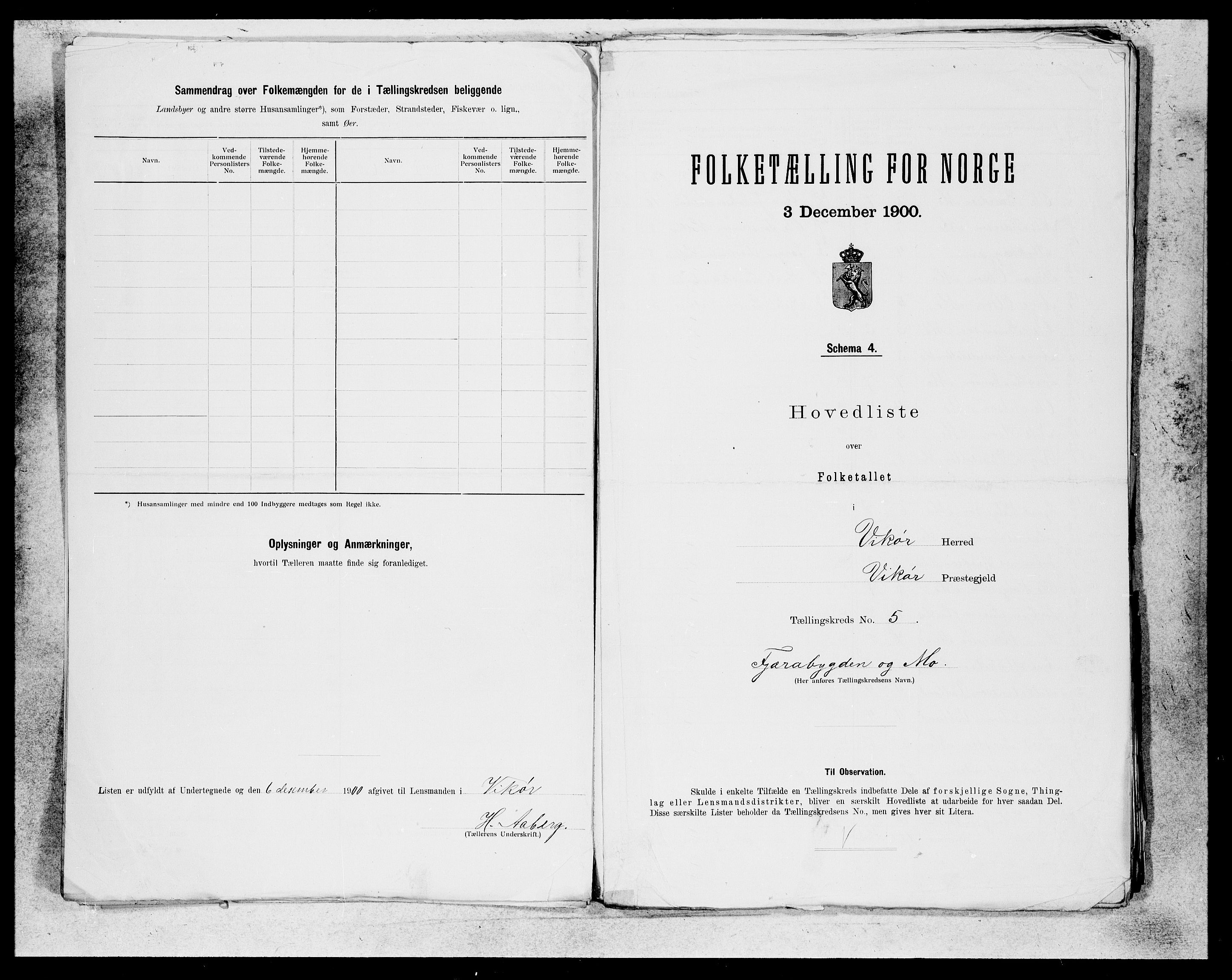 SAB, 1900 census for Kvam, 1900, p. 9