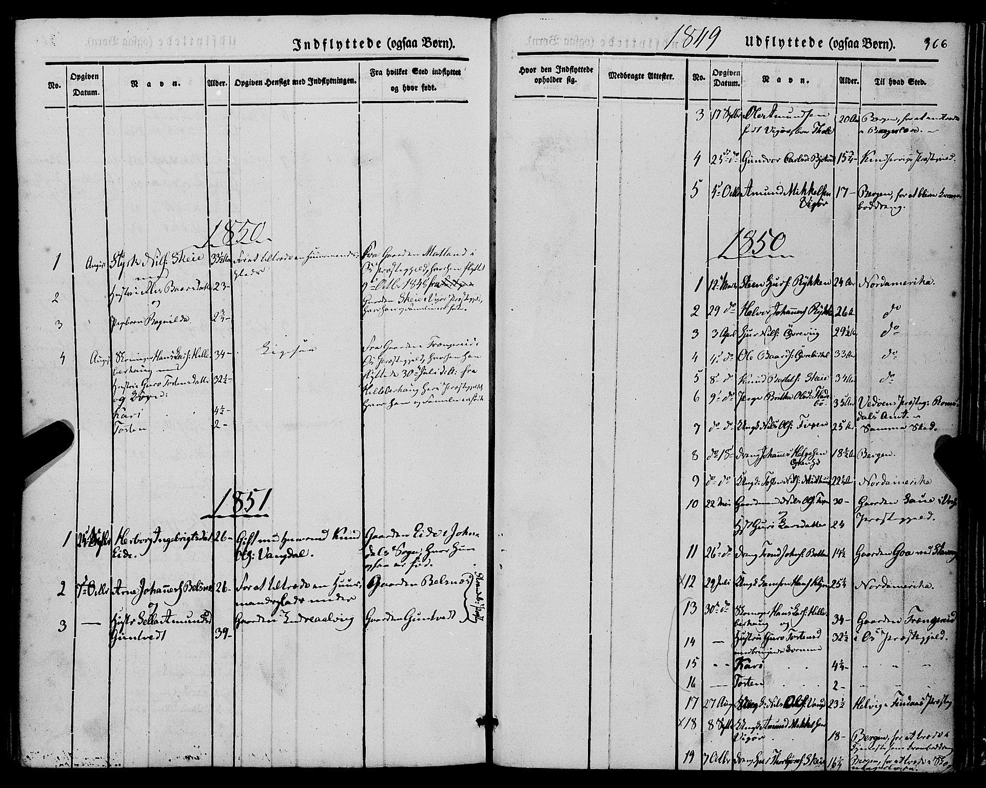 Kvam sokneprestembete, AV/SAB-A-76201/H/Haa: Parish register (official) no. A 8, 1844-1863, p. 366