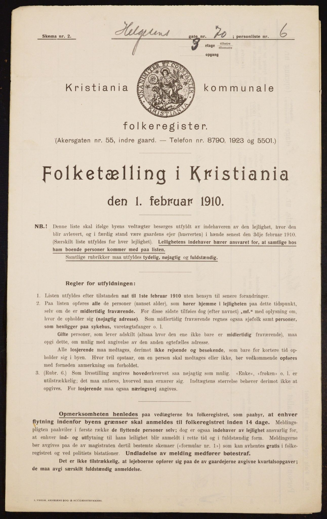 OBA, Municipal Census 1910 for Kristiania, 1910, p. 37785