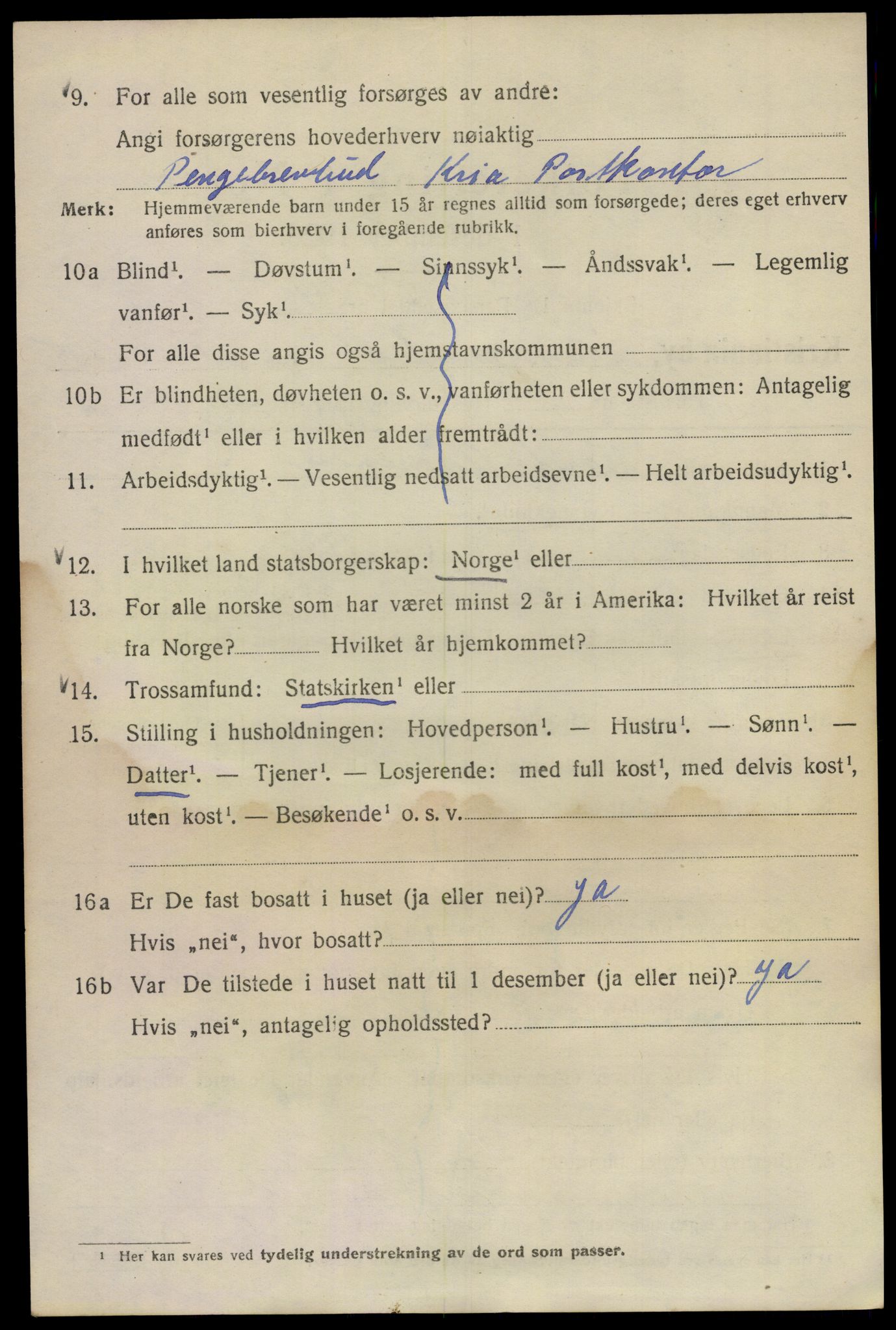 SAO, 1920 census for Kristiania, 1920, p. 219096