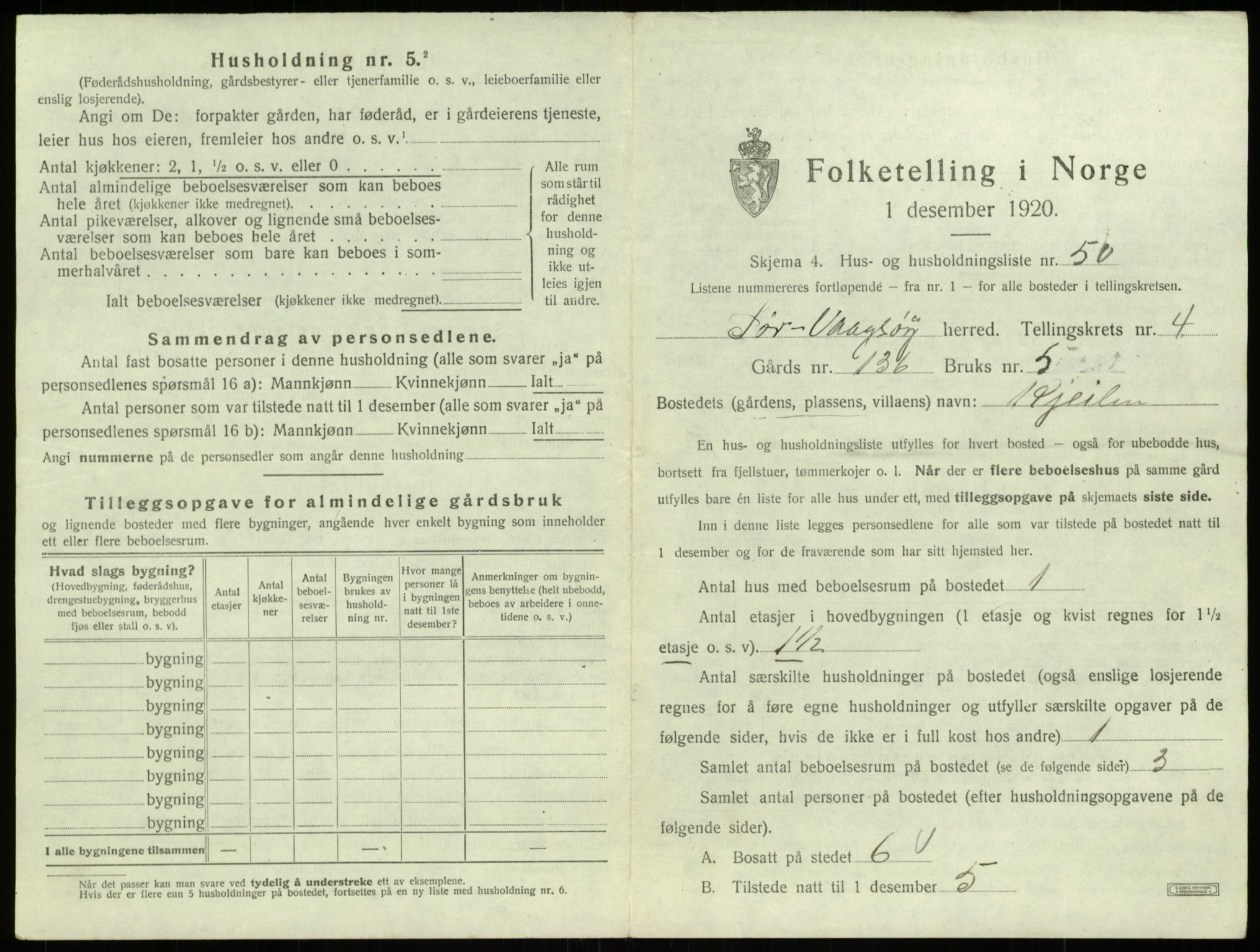 SAB, 1920 census for Sør-Vågsøy, 1920, p. 298