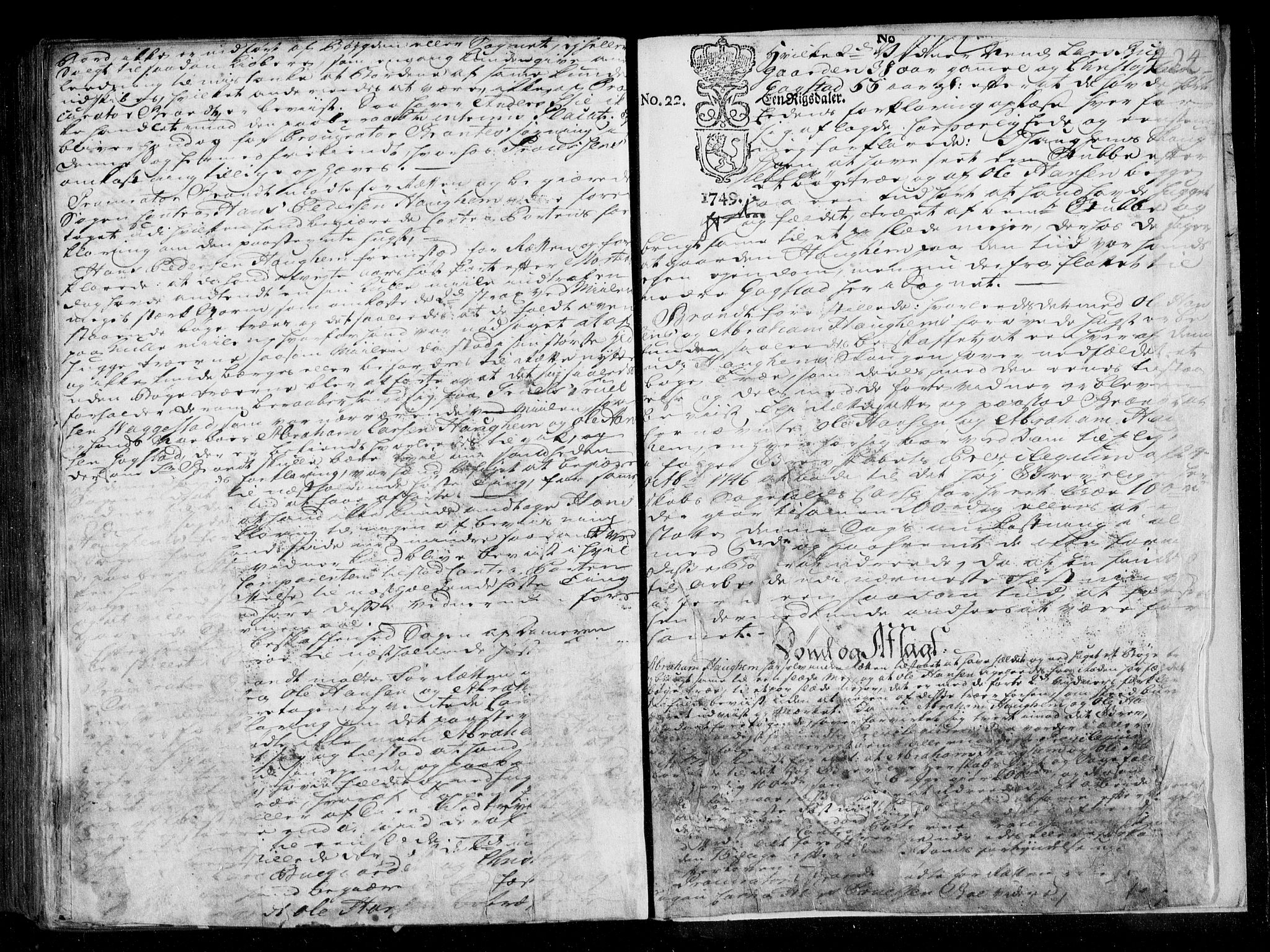Larvik sorenskriveri, AV/SAKO-A-83/F/Fa/L0023: Tingbok, 1749-1757, p. 424
