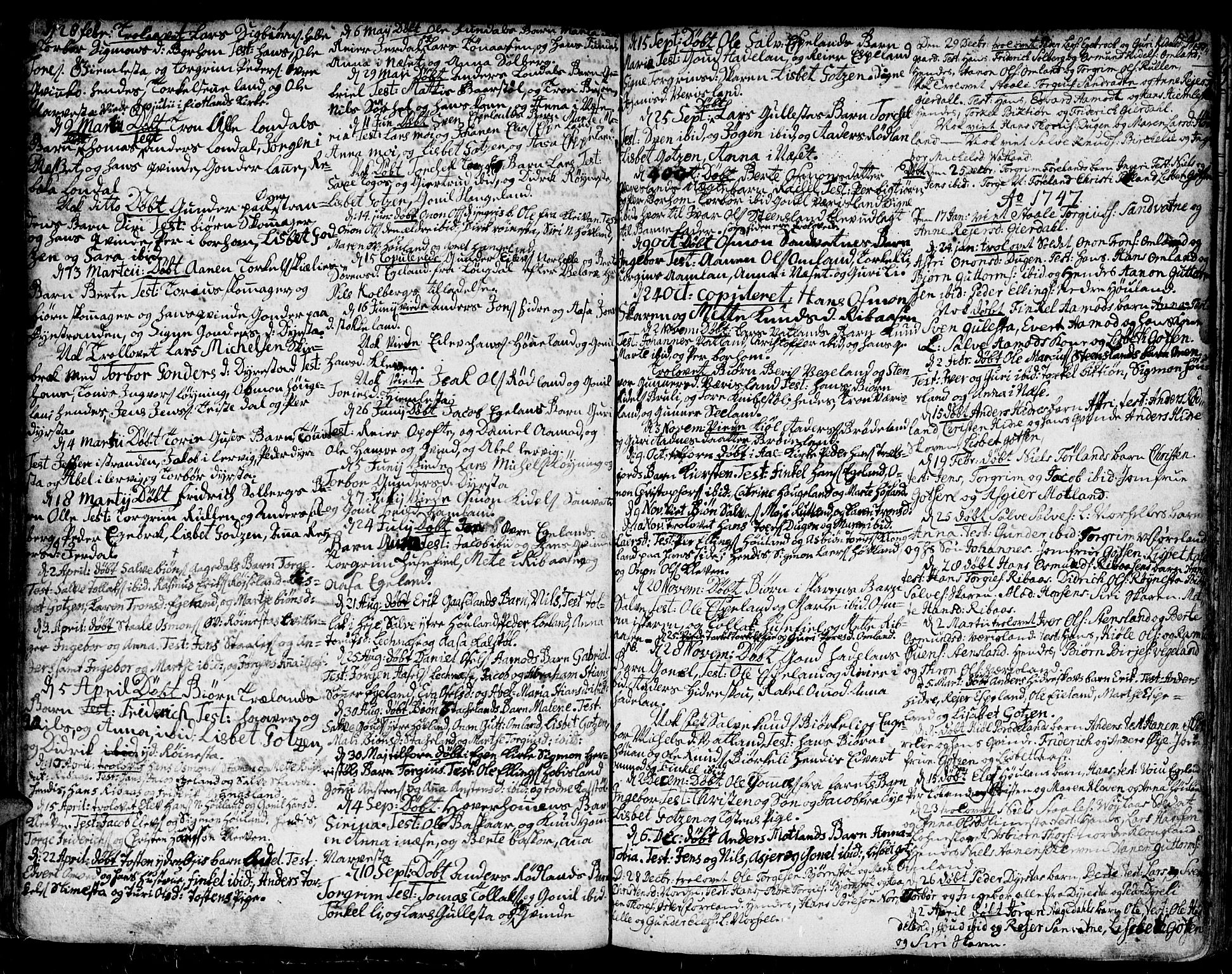 Kvinesdal sokneprestkontor, AV/SAK-1111-0026/F/Fa/Fab/L0001: Parish register (official) no. A 1 /1, 1710-1788, p. 53