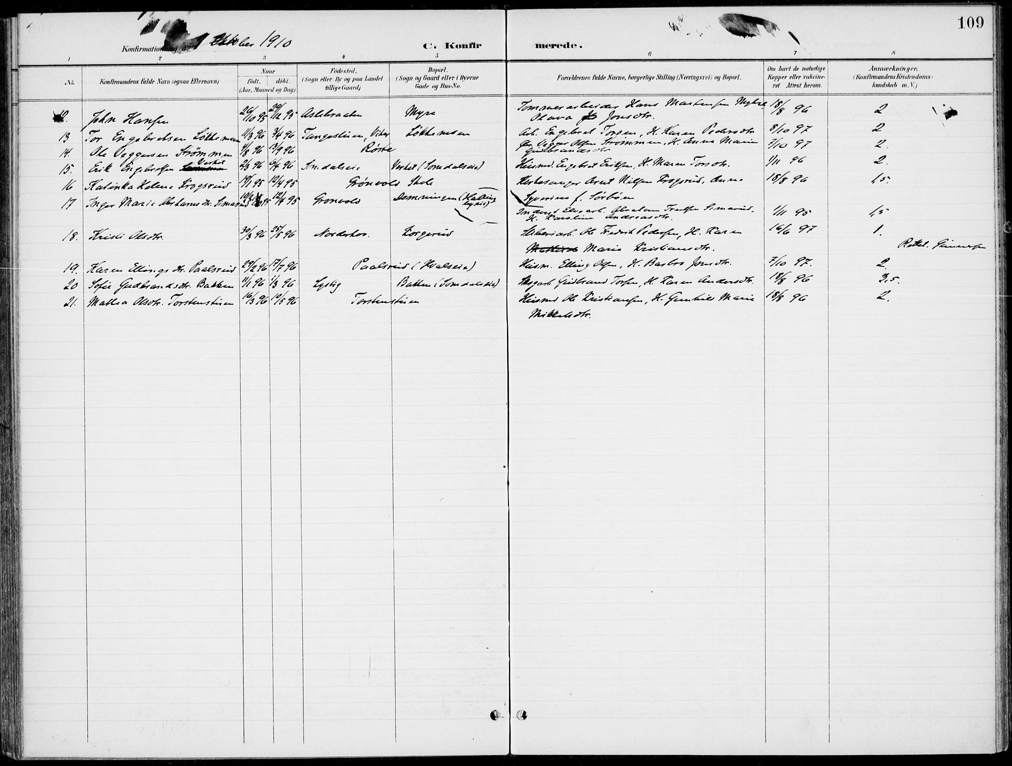 Ådal kirkebøker, AV/SAKO-A-248/F/Fb/L0002: Parish register (official) no. II 2, 1898-1917, p. 109