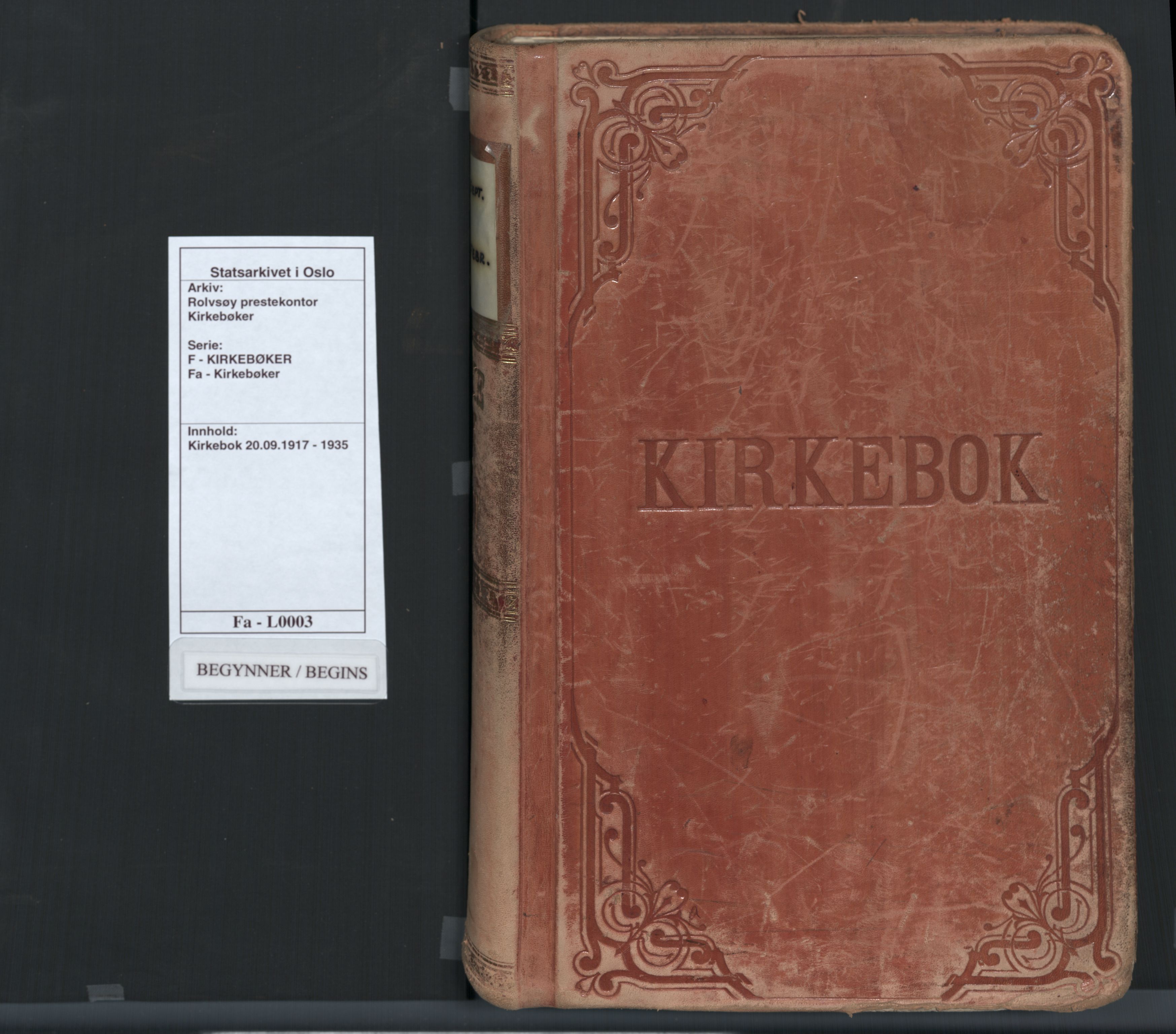 Rolvsøy prestekontor Kirkebøker, AV/SAO-A-2004/F/Fa/L0003: Parish register (official) no. 3, 1917-1935