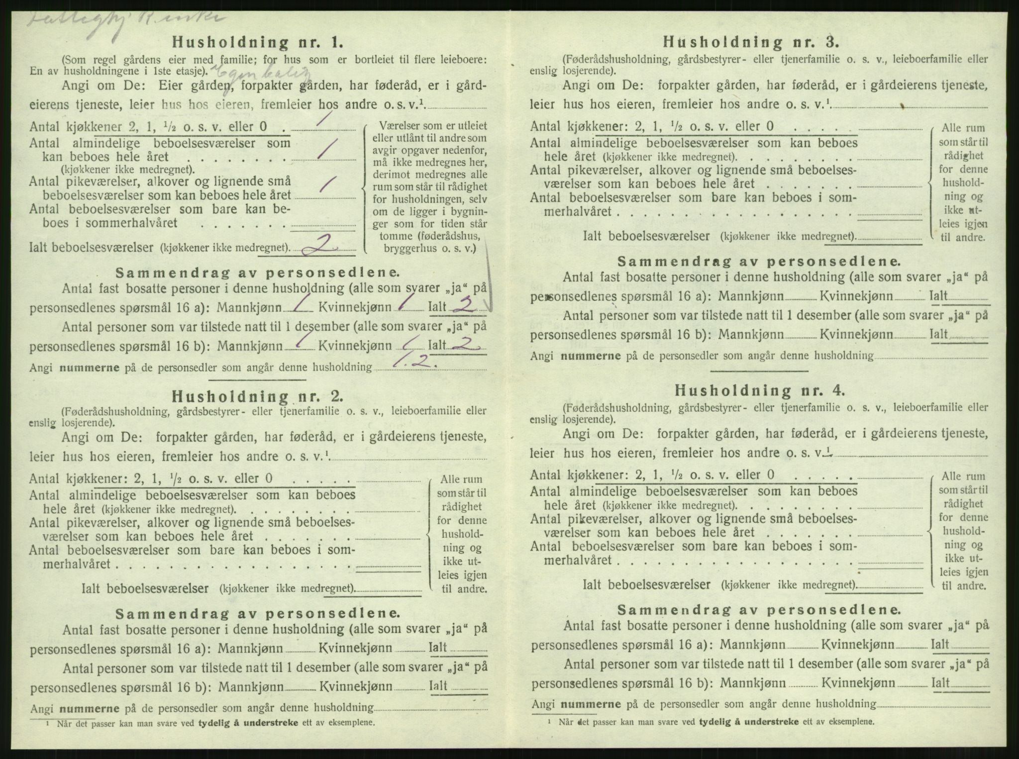 SAT, 1920 census for Vik, 1920, p. 128