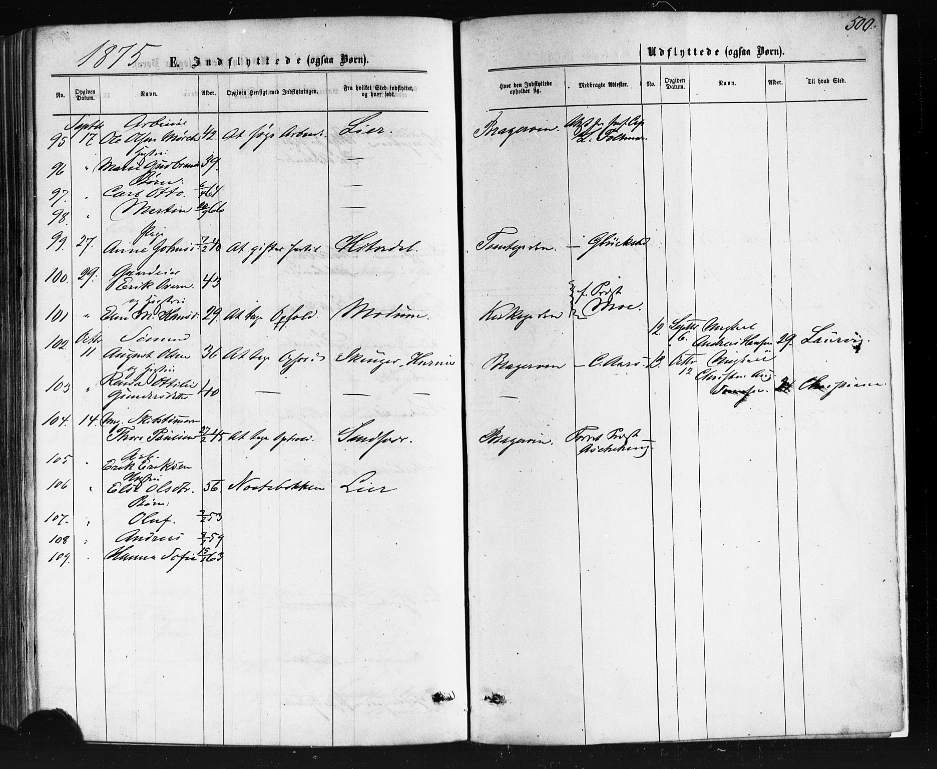 Bragernes kirkebøker, SAKO/A-6/F/Fb/L0004: Parish register (official) no. II 4, 1869-1875, p. 500