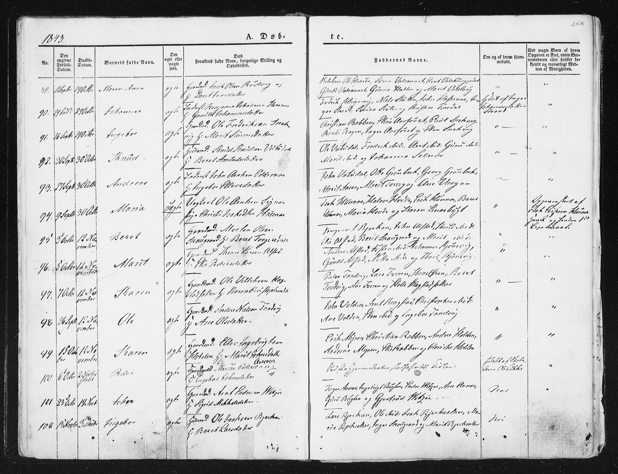 Ministerialprotokoller, klokkerbøker og fødselsregistre - Sør-Trøndelag, SAT/A-1456/630/L0493: Parish register (official) no. 630A06, 1841-1851, p. 26
