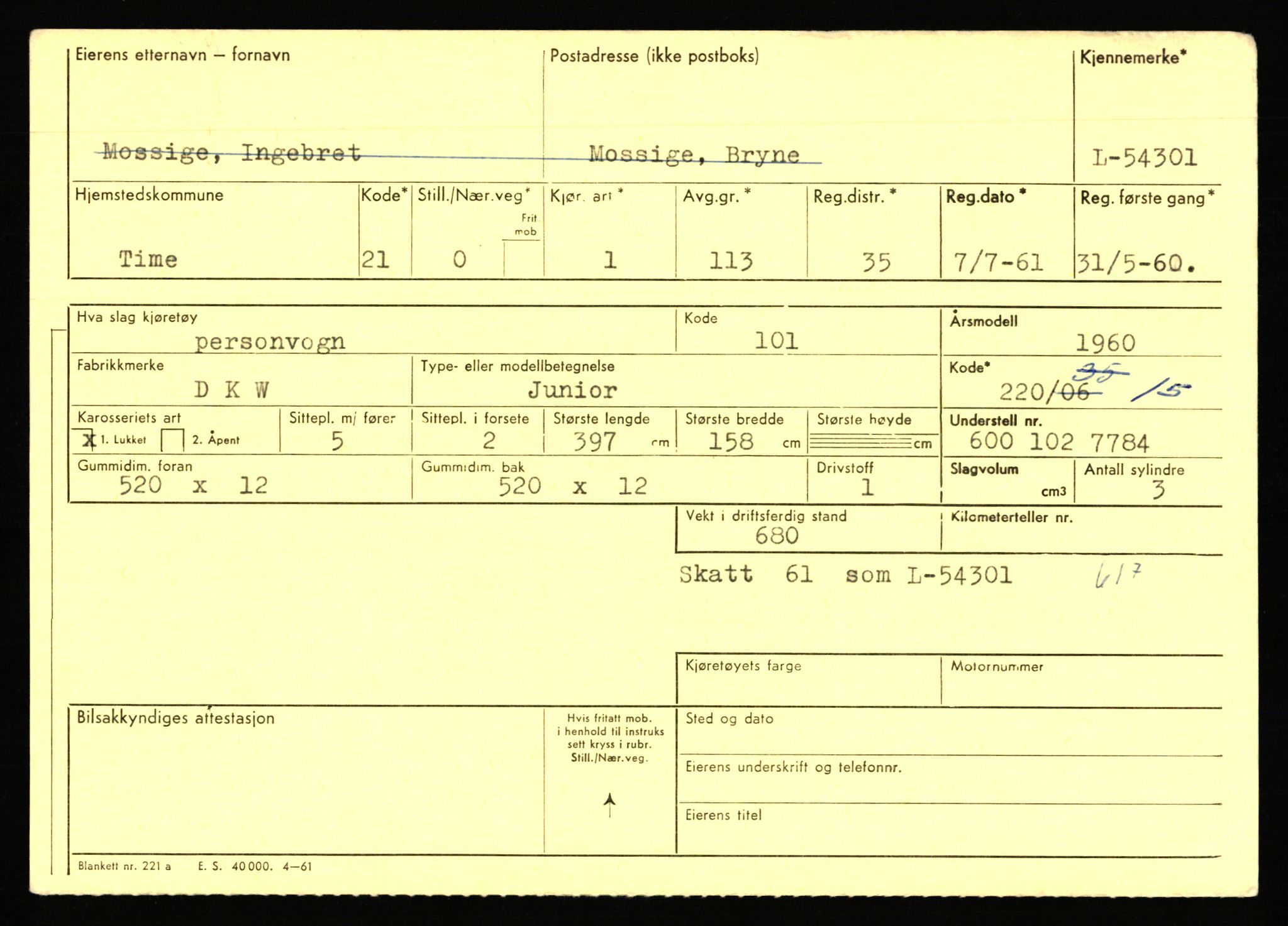 Stavanger trafikkstasjon, AV/SAST-A-101942/0/F/L0054: L-54200 - L-55699, 1930-1971, p. 213