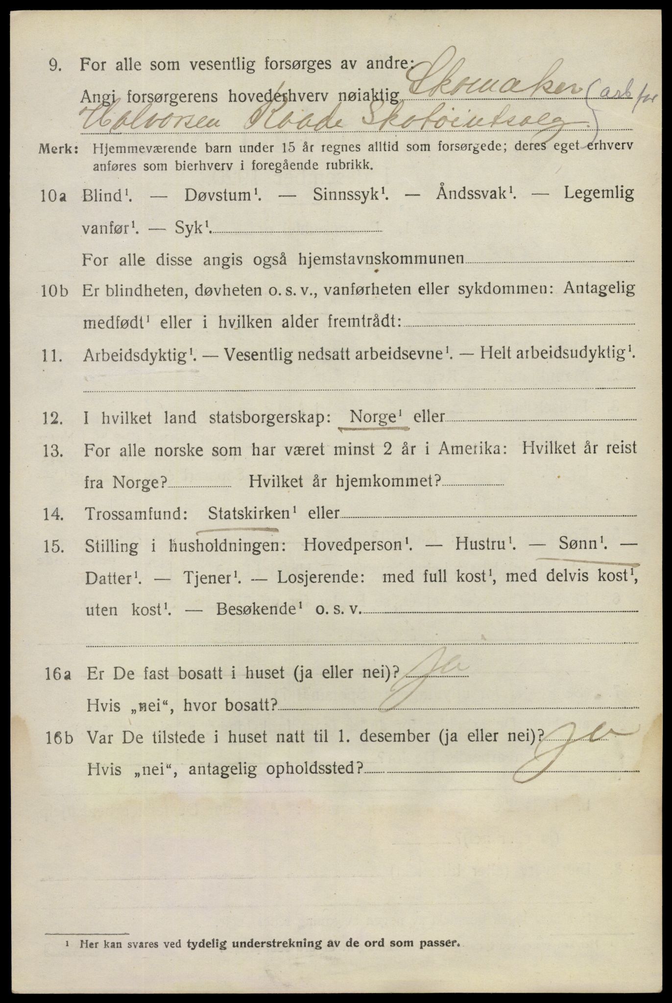 SAO, 1920 census for Tune, 1920, p. 3051