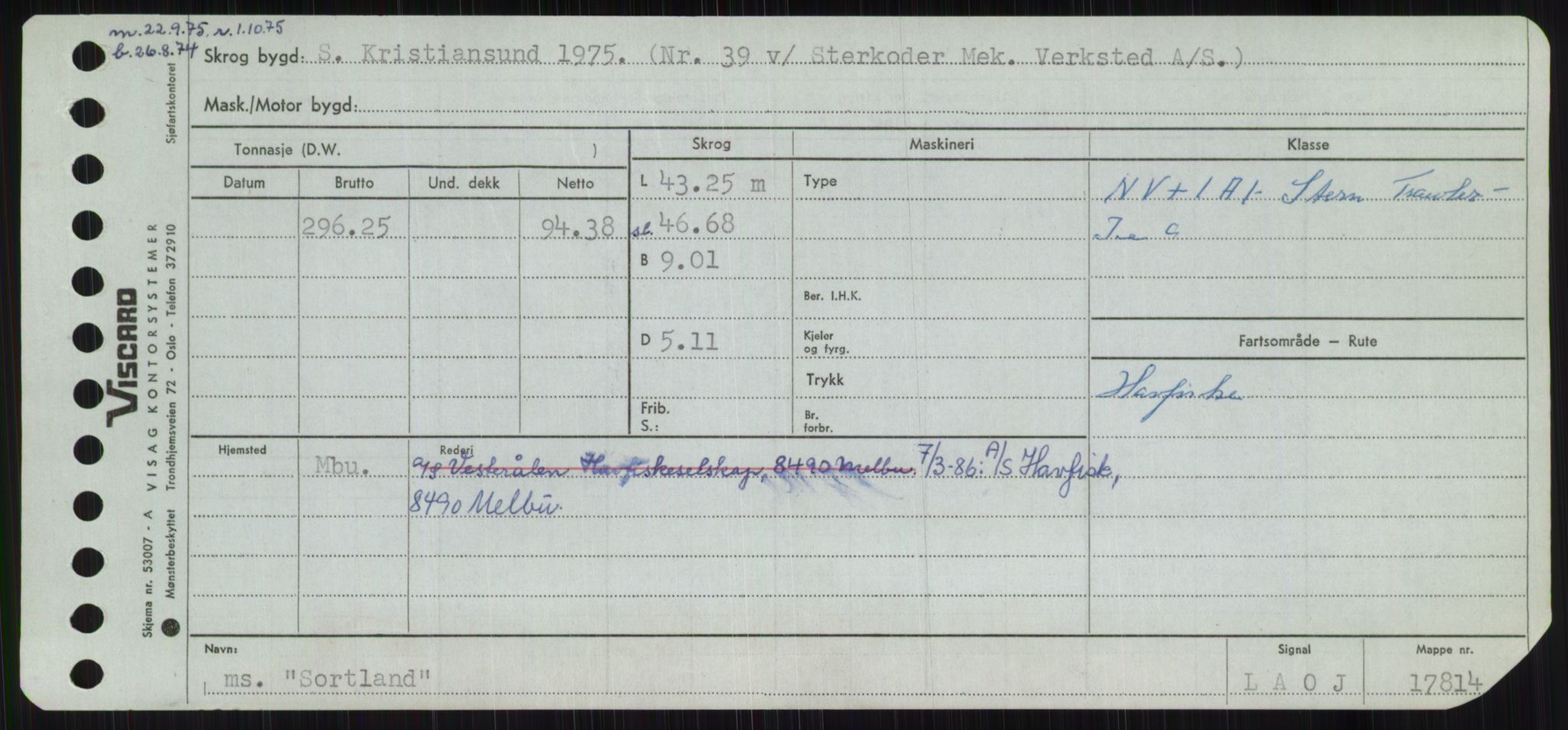 Sjøfartsdirektoratet med forløpere, Skipsmålingen, RA/S-1627/H/Ha/L0005/0002: Fartøy, S-Sven / Fartøy, Skjo-Sven, p. 287