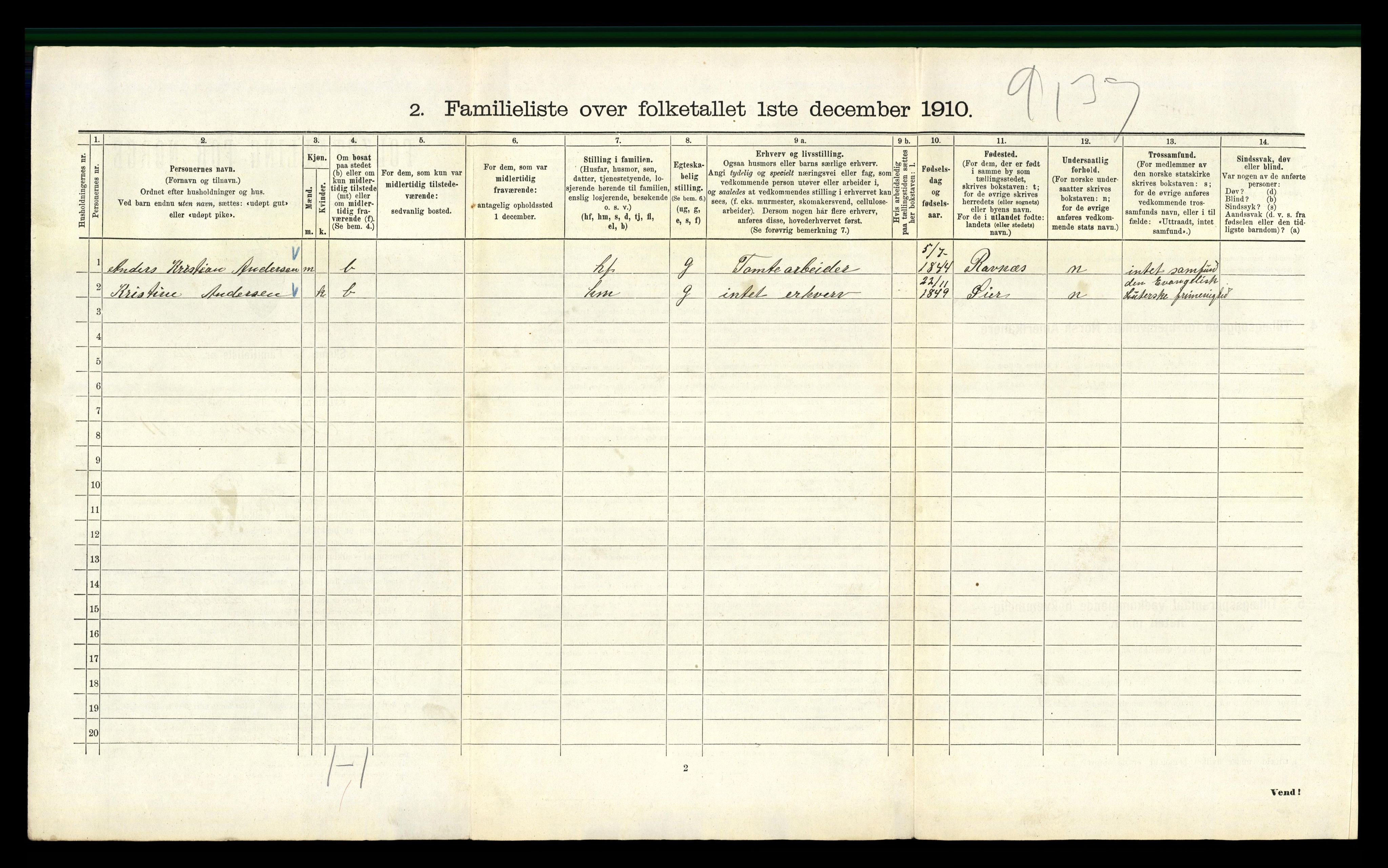 RA, 1910 census for Kristiania, 1910, p. 66380