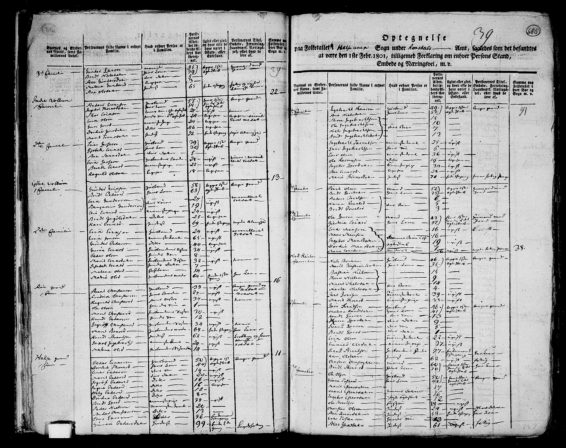 RA, 1801 census for 1564P Stangvik, 1801, p. 684b-685a