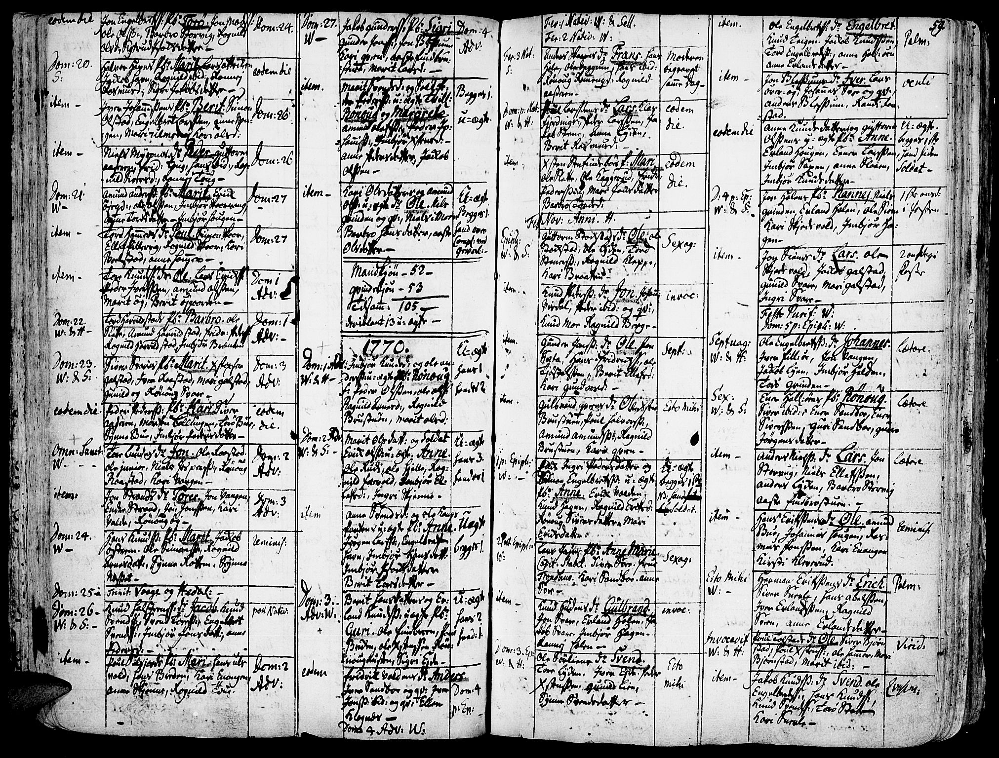 Vågå prestekontor, SAH/PREST-076/H/Ha/Haa/L0001: Parish register (official) no. 1, 1739-1810, p. 59