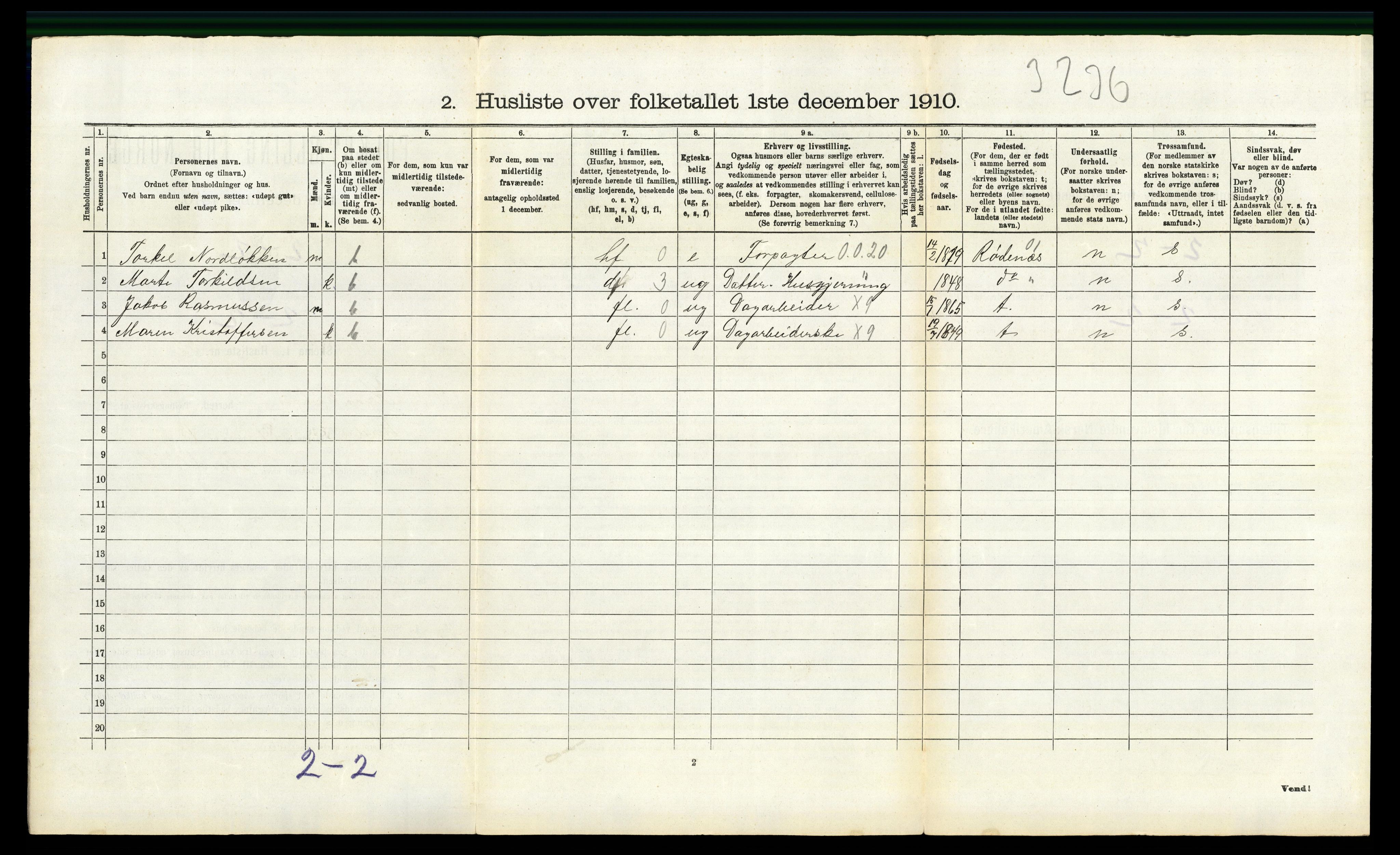 RA, 1910 census for Kråkstad, 1910, p. 1078