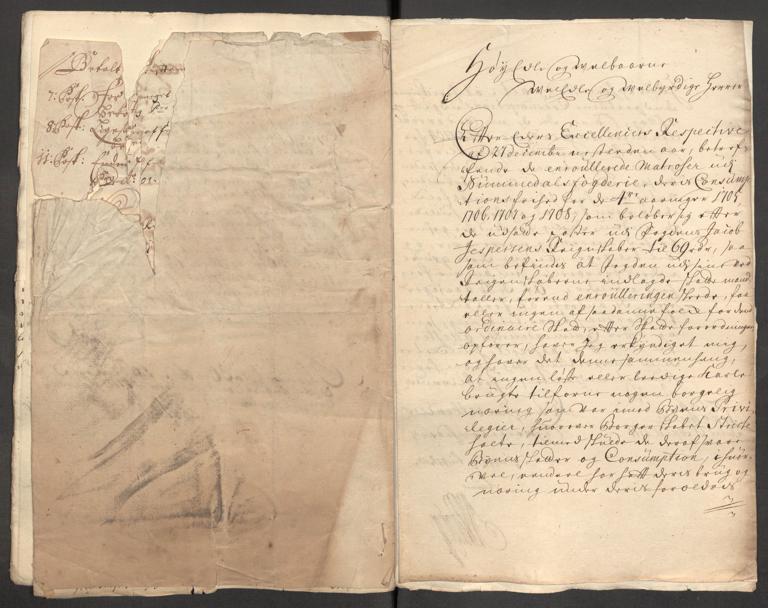 Rentekammeret inntil 1814, Reviderte regnskaper, Fogderegnskap, AV/RA-EA-4092/R64/L4430: Fogderegnskap Namdal, 1707-1708, p. 451