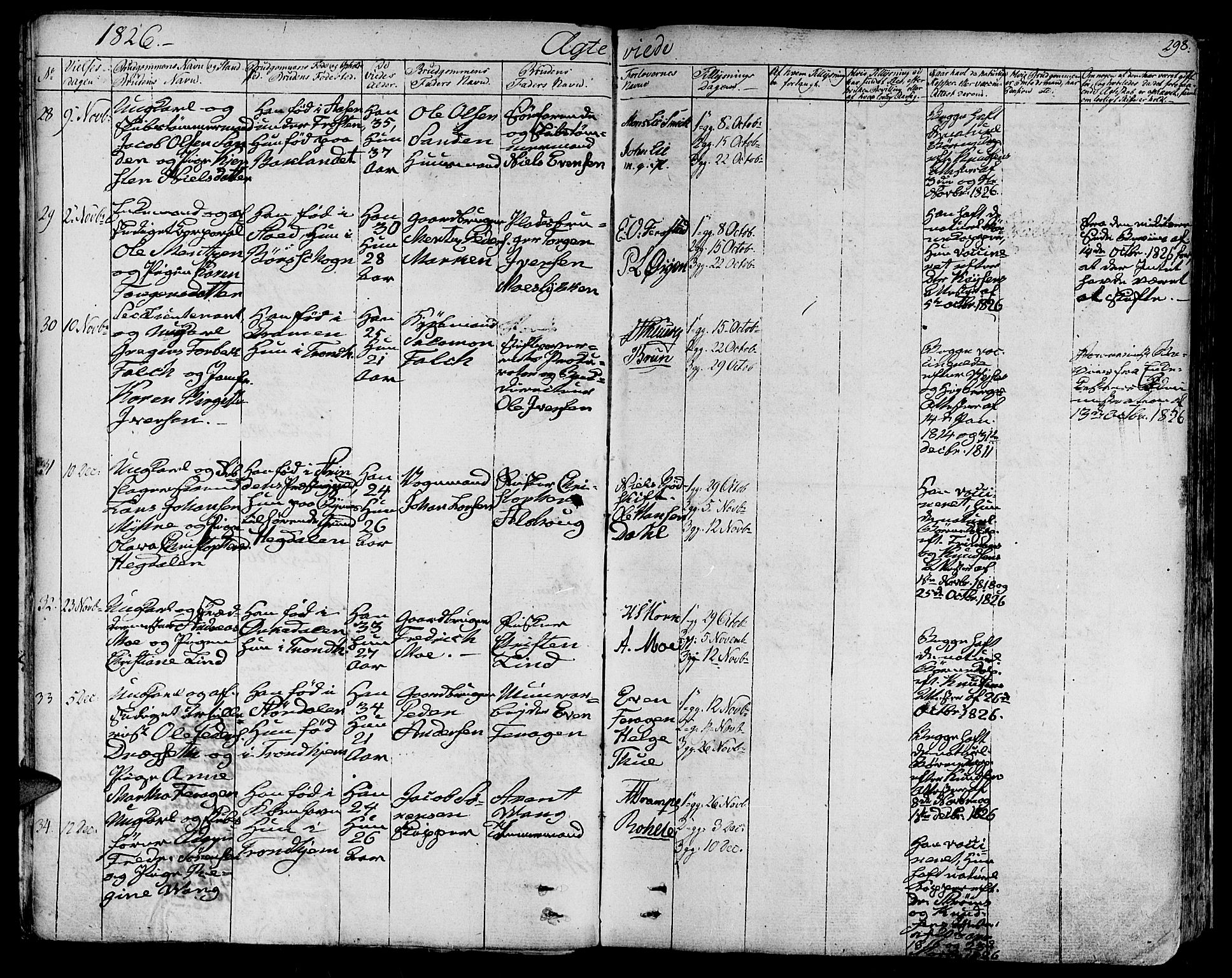 Ministerialprotokoller, klokkerbøker og fødselsregistre - Sør-Trøndelag, SAT/A-1456/602/L0109: Parish register (official) no. 602A07, 1821-1840, p. 298