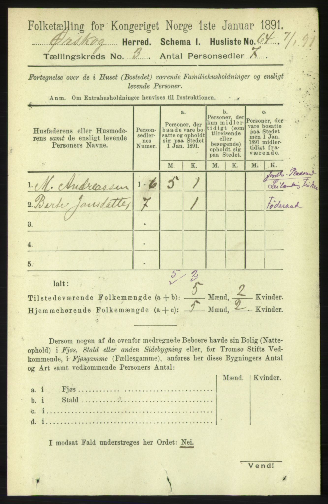 RA, 1891 census for 1527 Ørskog, 1891, p. 1298