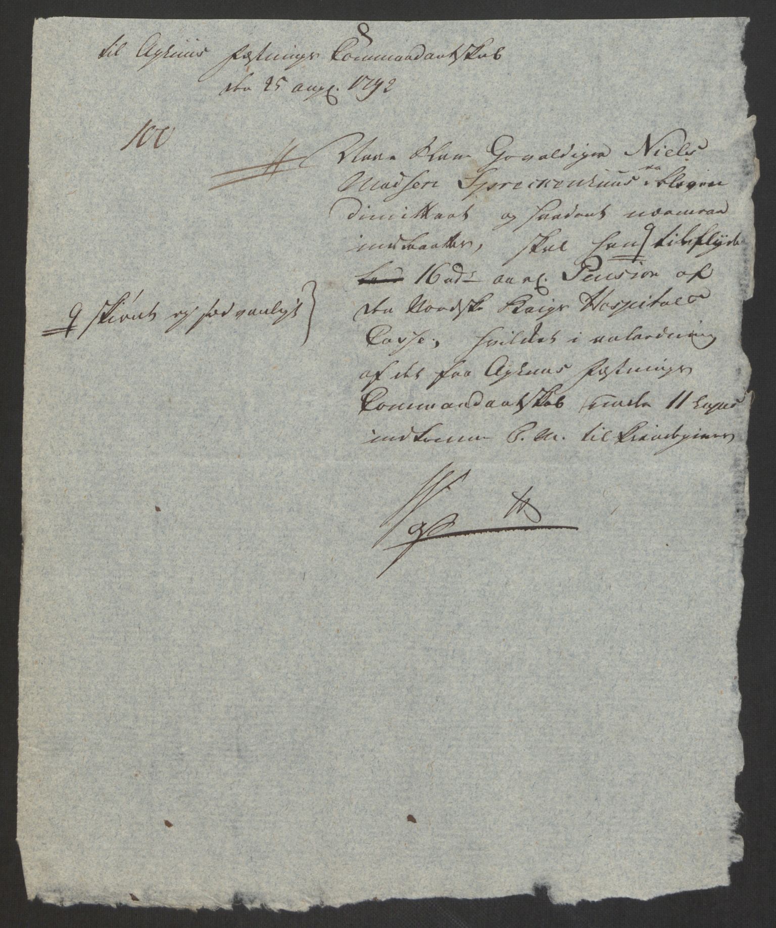 Forsvaret, Den norske kvesthuskasse/krigshospitalkasse, AV/RA-RAFA-1887/F/Fa/L0008: Konsepter, 1790-1793, p. 913