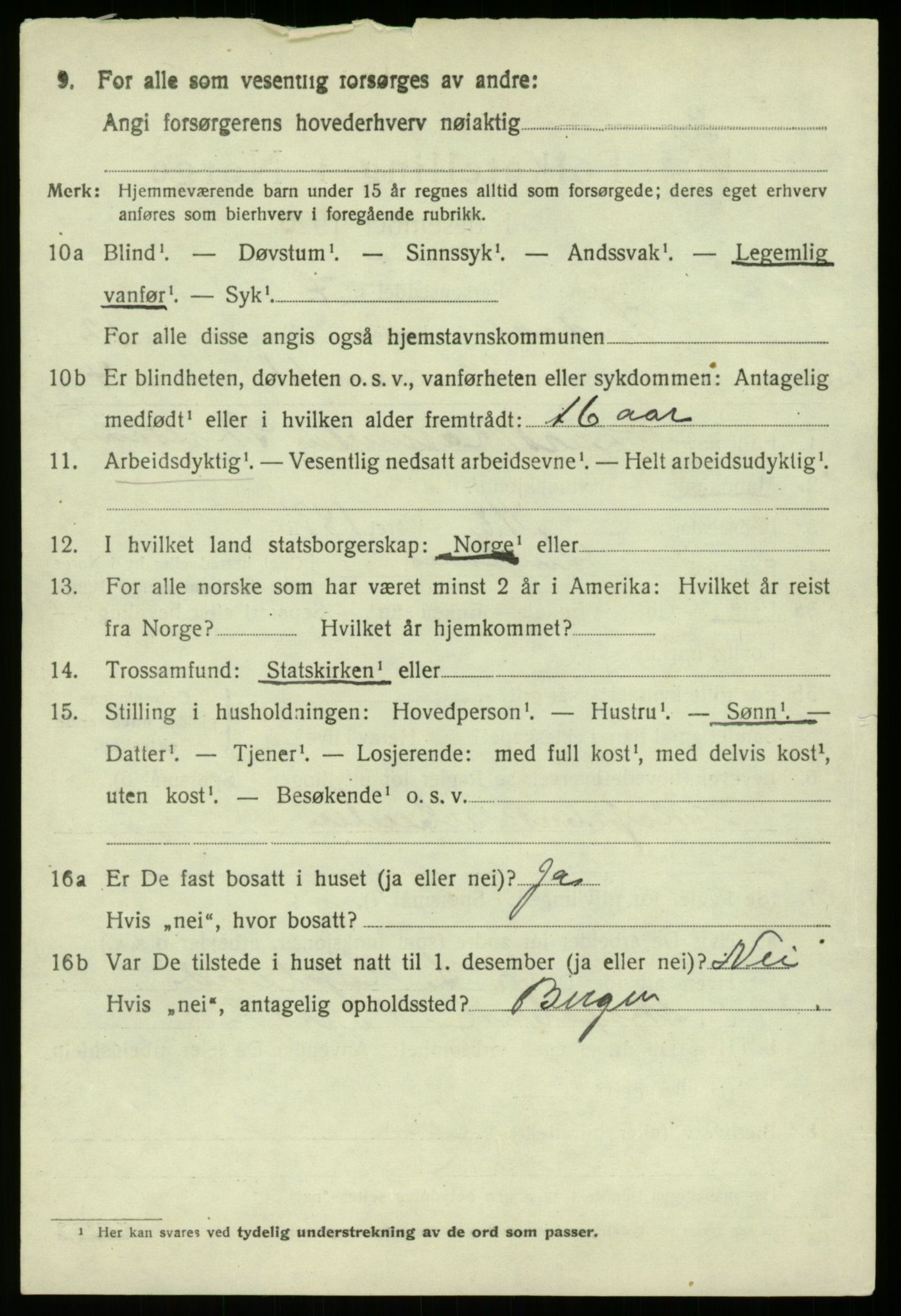 SAB, 1920 census for Lindås, 1920, p. 6302