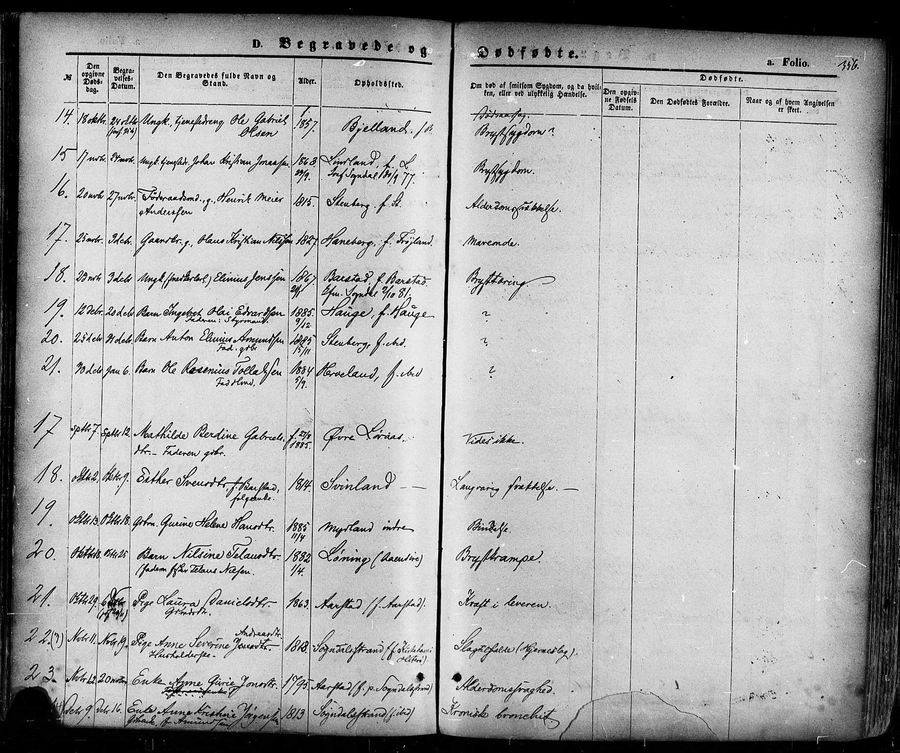 Sokndal sokneprestkontor, SAST/A-101808: Parish register (official) no. A 10, 1874-1886, p. 356