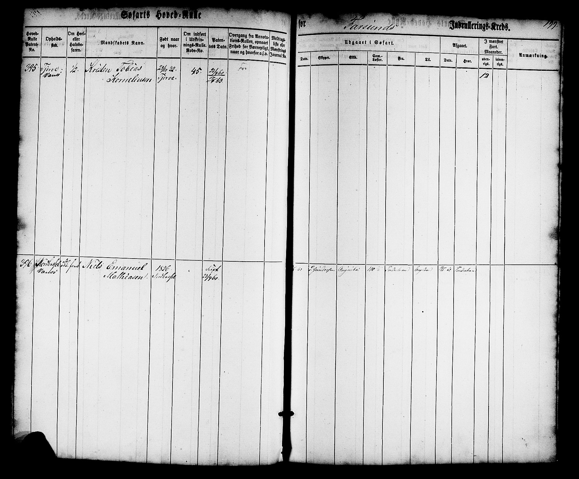 Farsund mønstringskrets, AV/SAK-2031-0017/F/Fb/L0013: Hovedrulle nr 1-574, Z-5, 1860-1869, p. 201