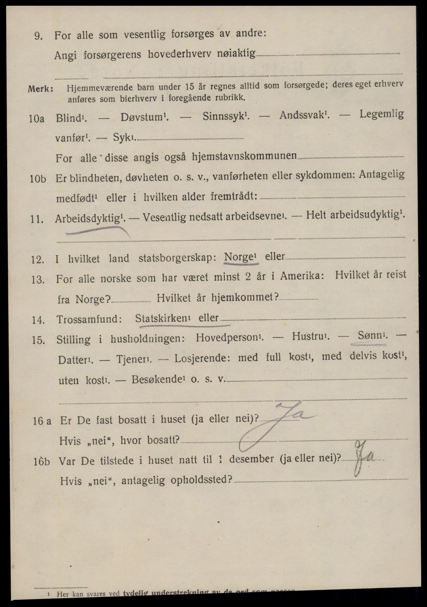 SAT, 1920 census for Norddal, 1920, p. 4788