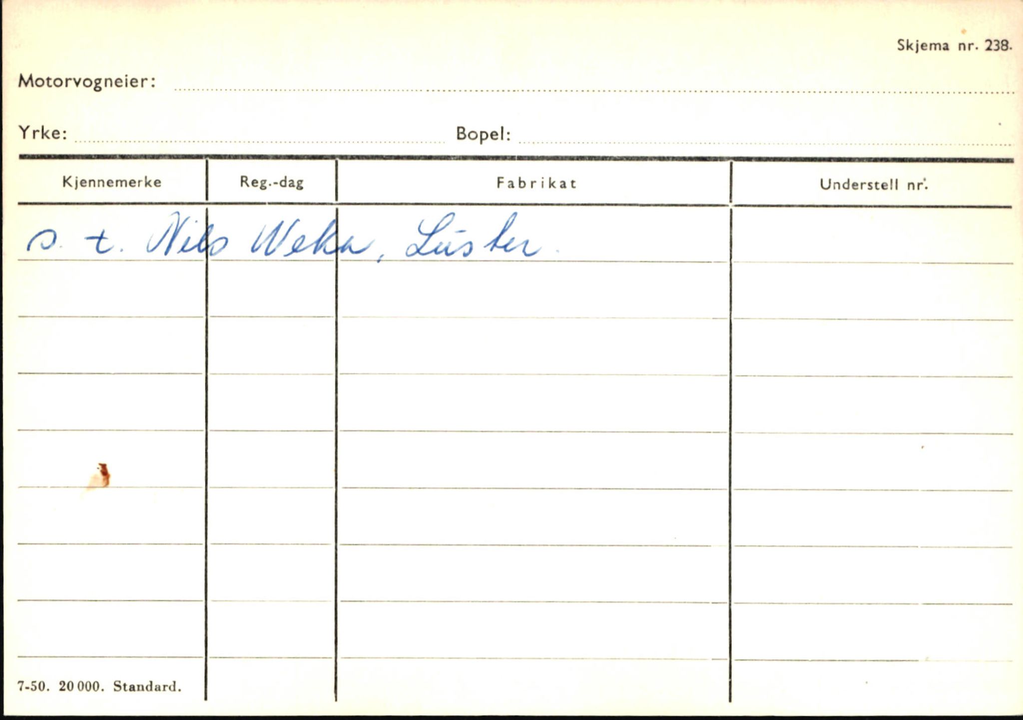 Statens vegvesen, Sogn og Fjordane vegkontor, SAB/A-5301/4/F/L0145: Registerkort Vågsøy S-Å. Årdal I-P, 1945-1975, p. 1598