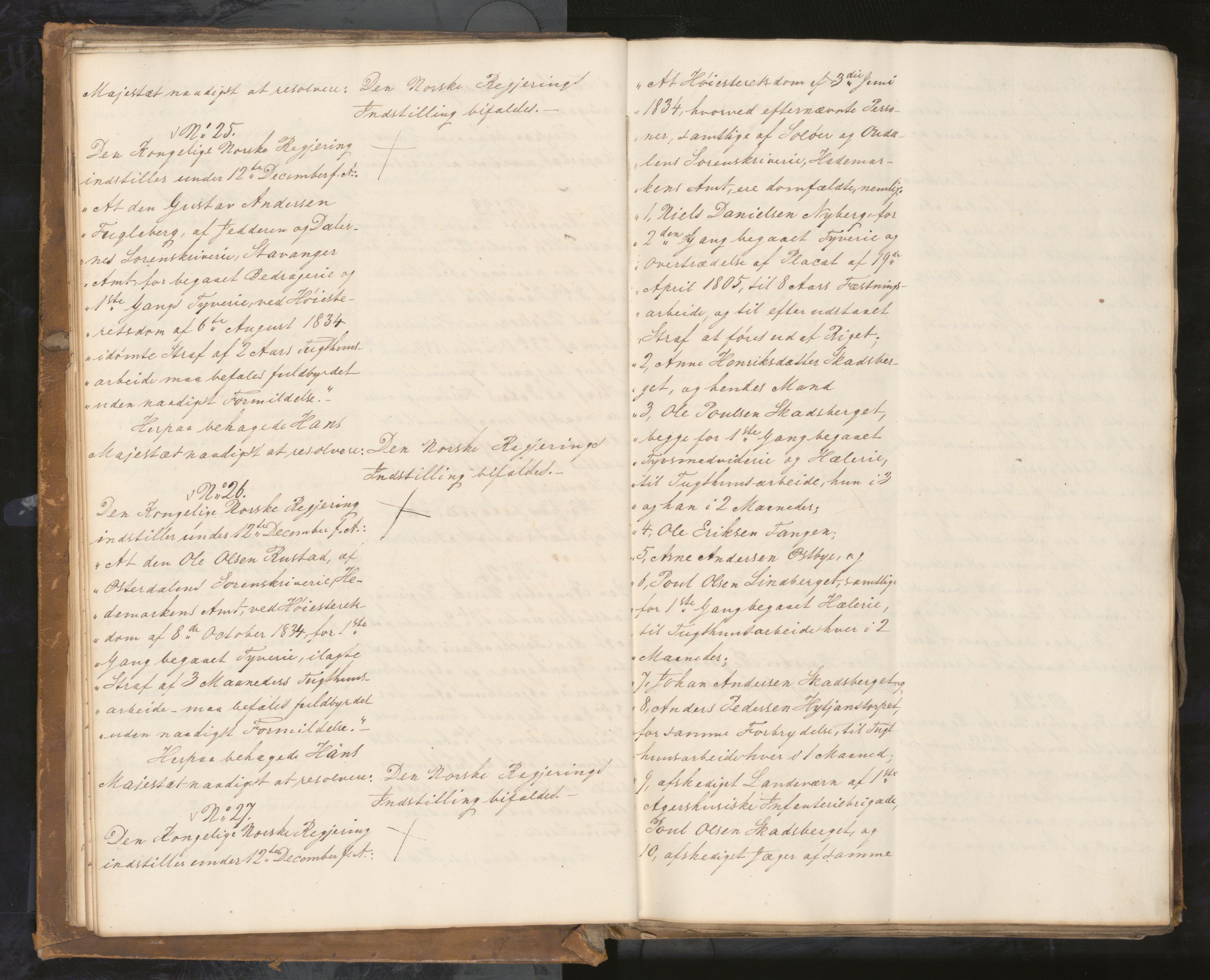 Statsrådssekretariatet, AV/RA-S-1001/A/Ab/L0040: Kgl. res. nr. 1-568, 1. halvår, 1835