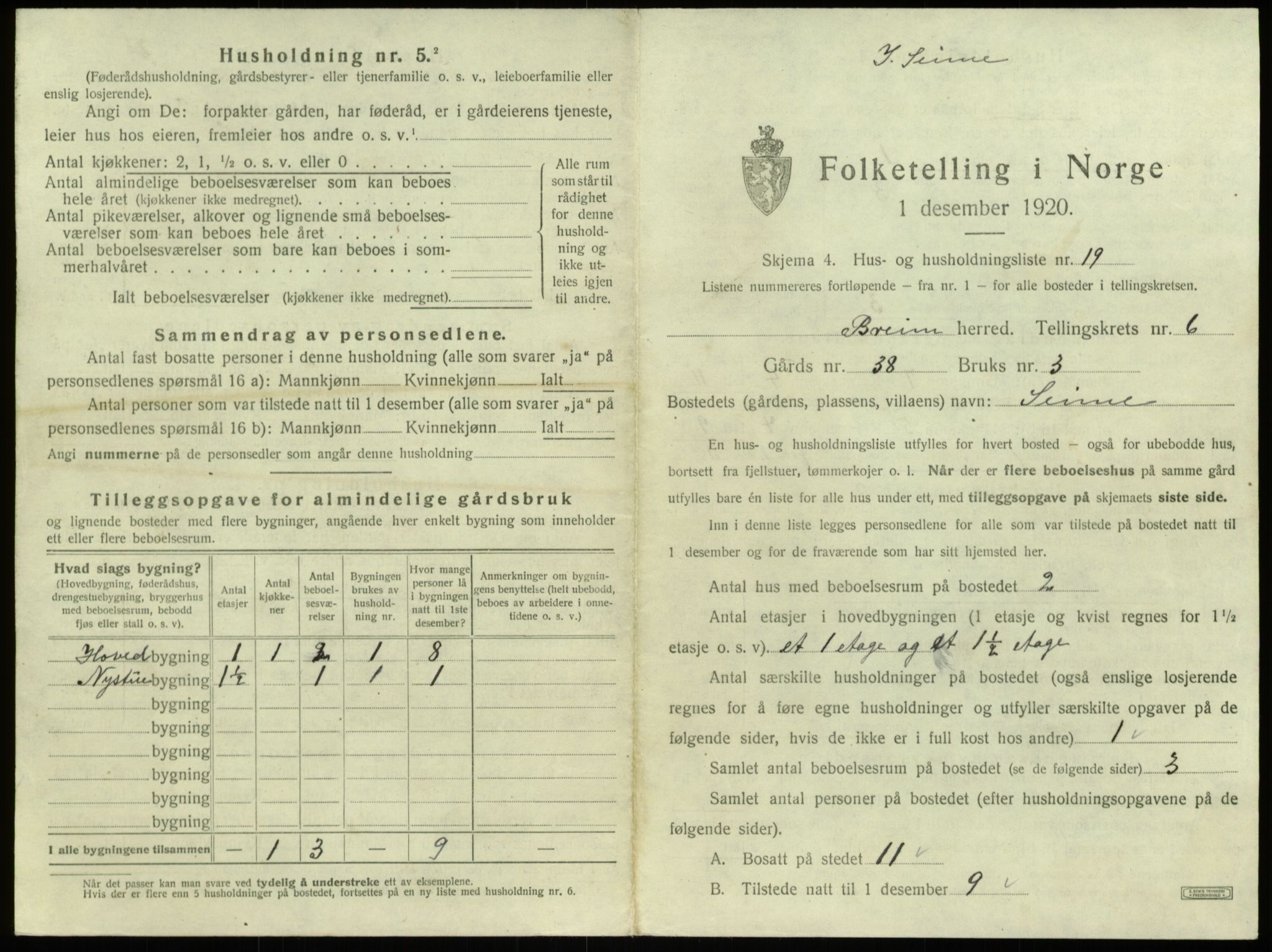 SAB, 1920 census for Breim, 1920, p. 514