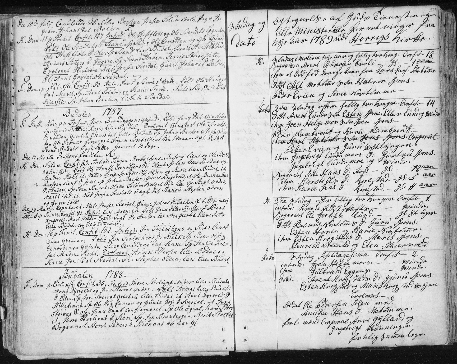 Ministerialprotokoller, klokkerbøker og fødselsregistre - Sør-Trøndelag, SAT/A-1456/687/L0991: Parish register (official) no. 687A02, 1747-1790, p. 100