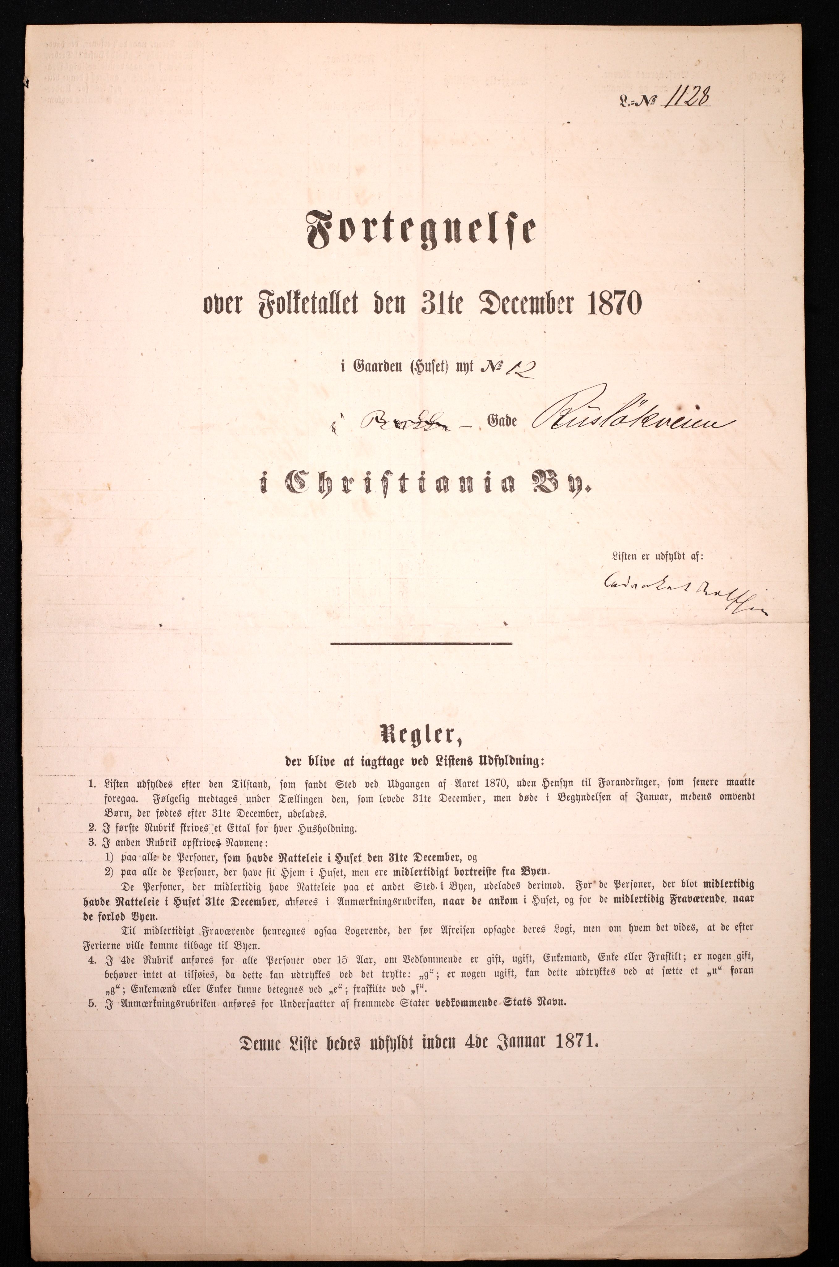 RA, 1870 census for 0301 Kristiania, 1870, p. 2932
