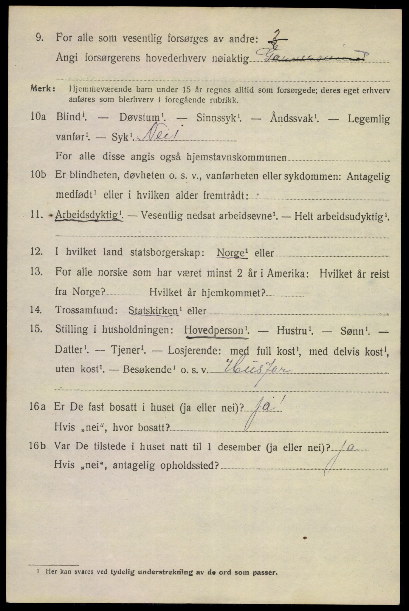 SAKO, 1920 census for Porsgrunn, 1920, p. 7124