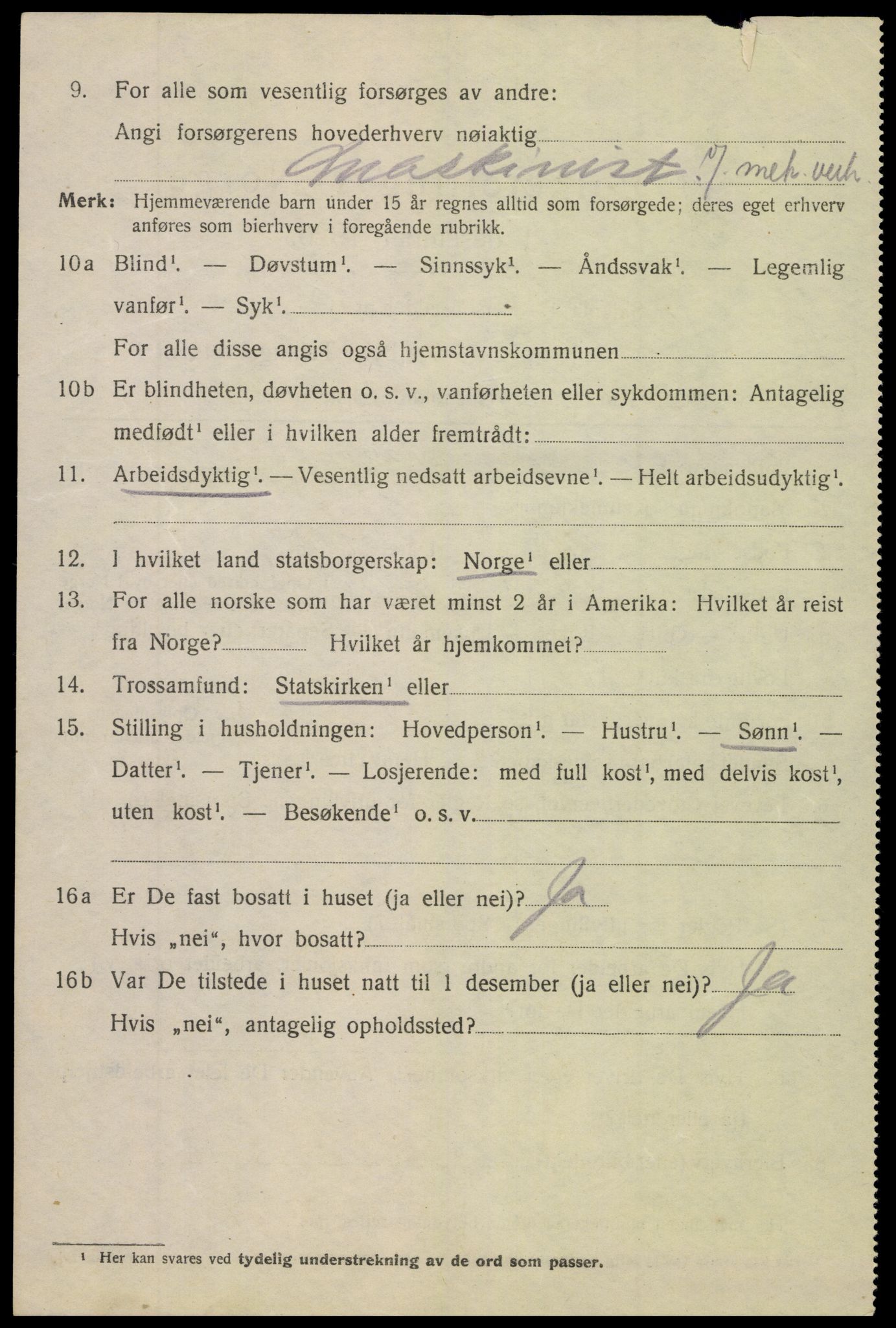 SAK, 1920 census for Arendal, 1920, p. 29779