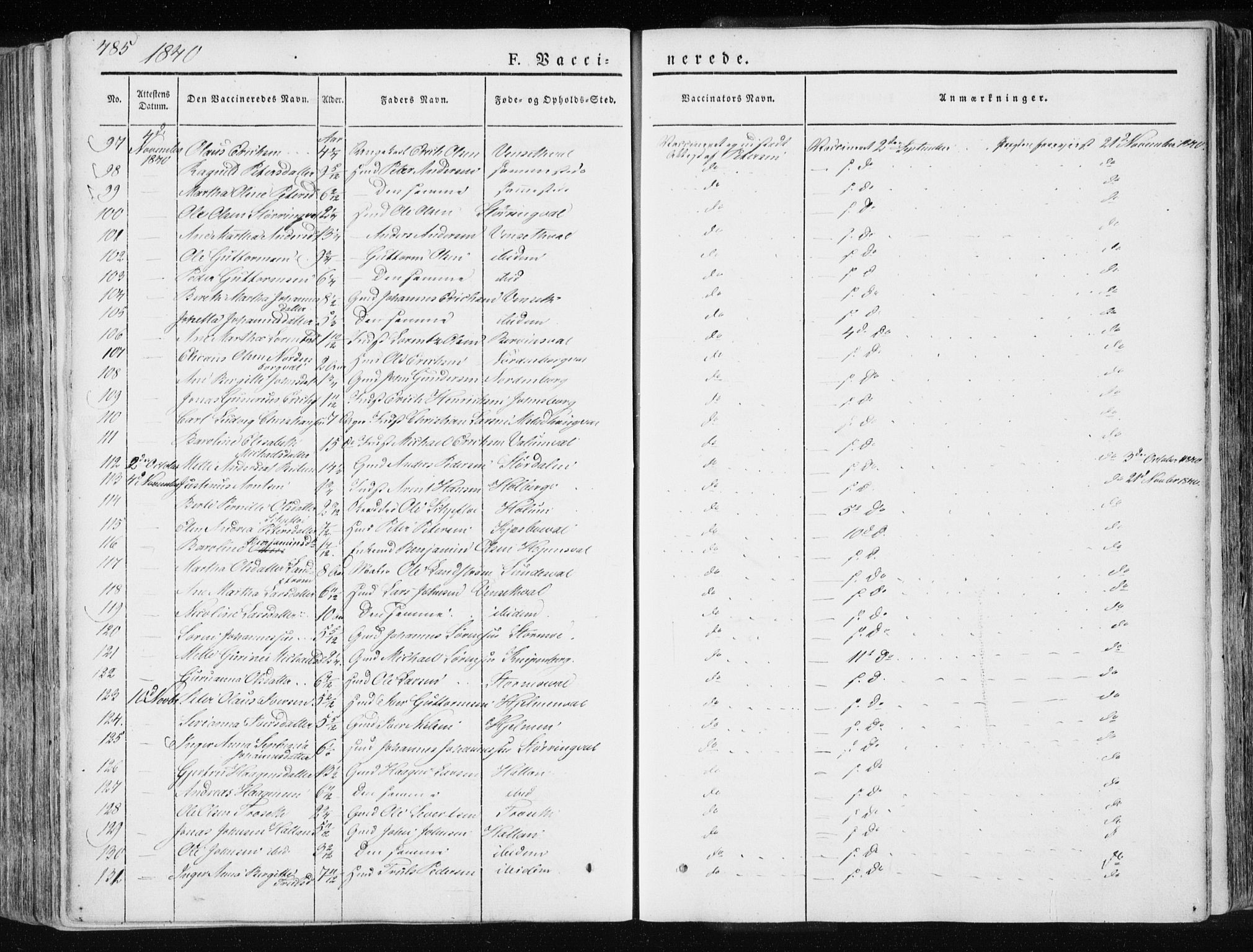 Ministerialprotokoller, klokkerbøker og fødselsregistre - Nord-Trøndelag, AV/SAT-A-1458/717/L0154: Parish register (official) no. 717A06 /1, 1836-1849, p. 485