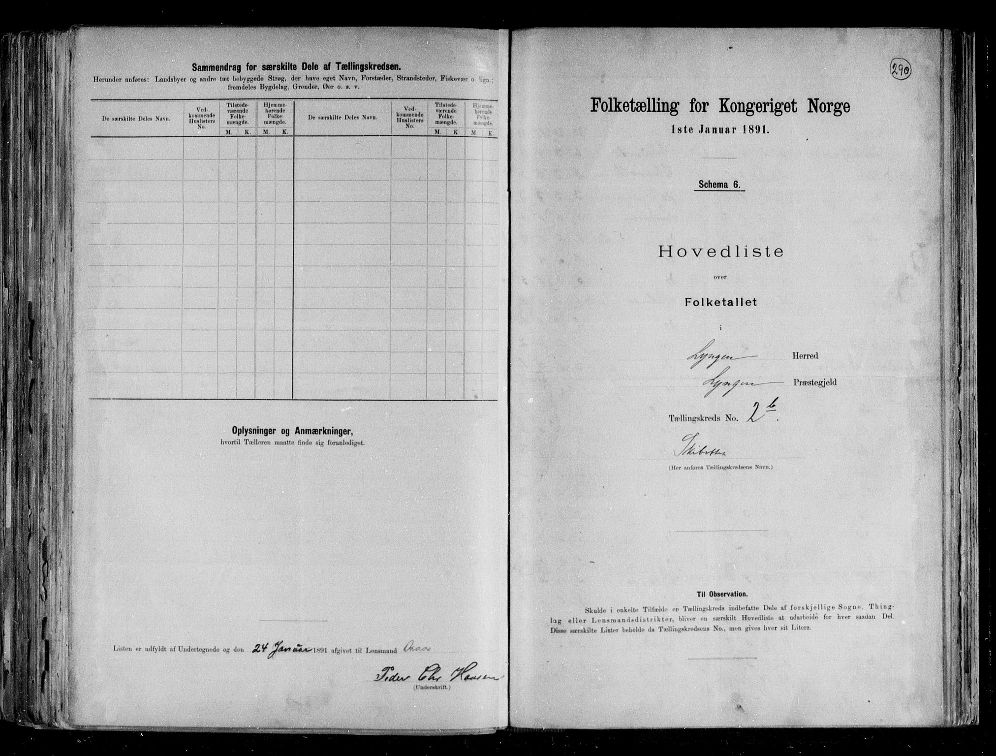 RA, 1891 census for 1938 Lyngen, 1891, p. 12