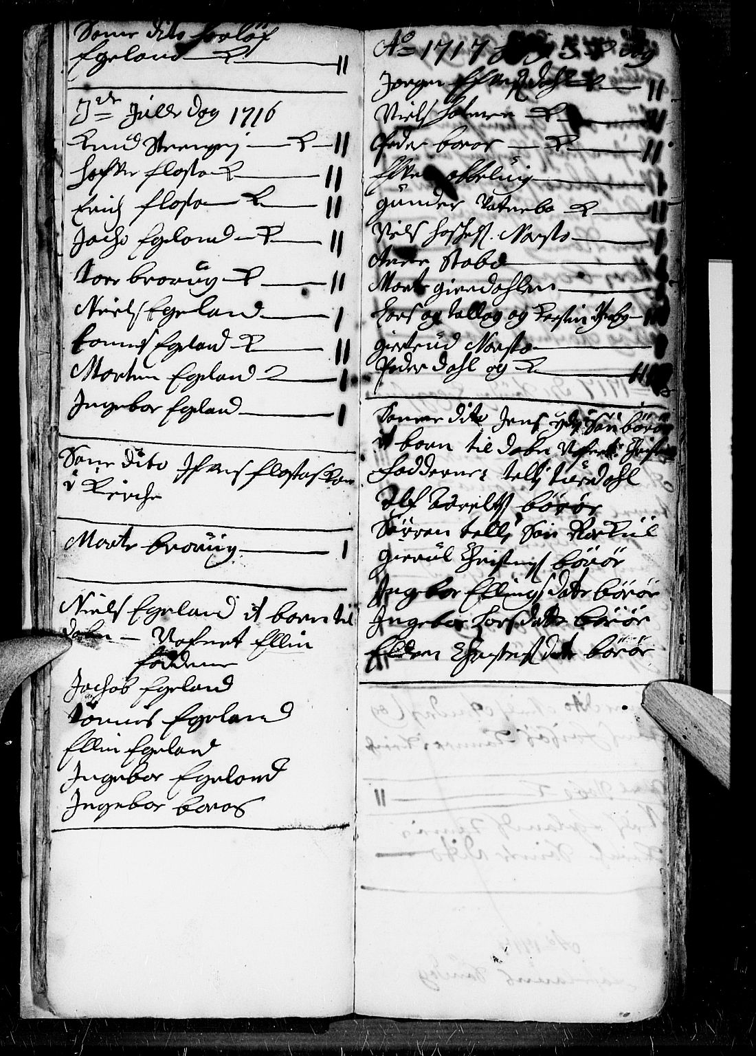 Dypvåg sokneprestkontor, AV/SAK-1111-0007/F/Fb/Fba/L0003: Parish register (copy) no. B 3, 1715-1738, p. 19