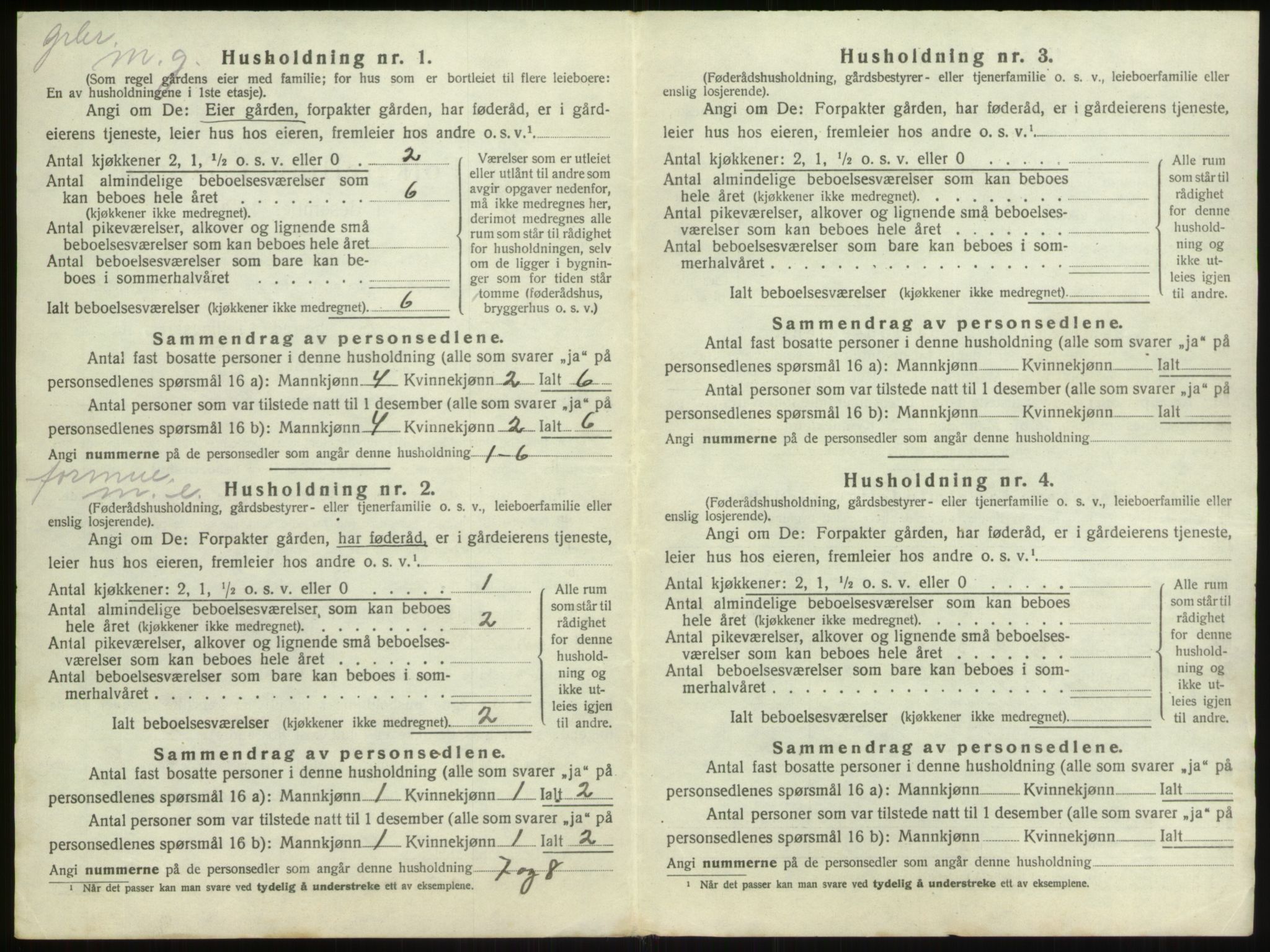 SAO, 1920 census for Borge, 1920, p. 1884