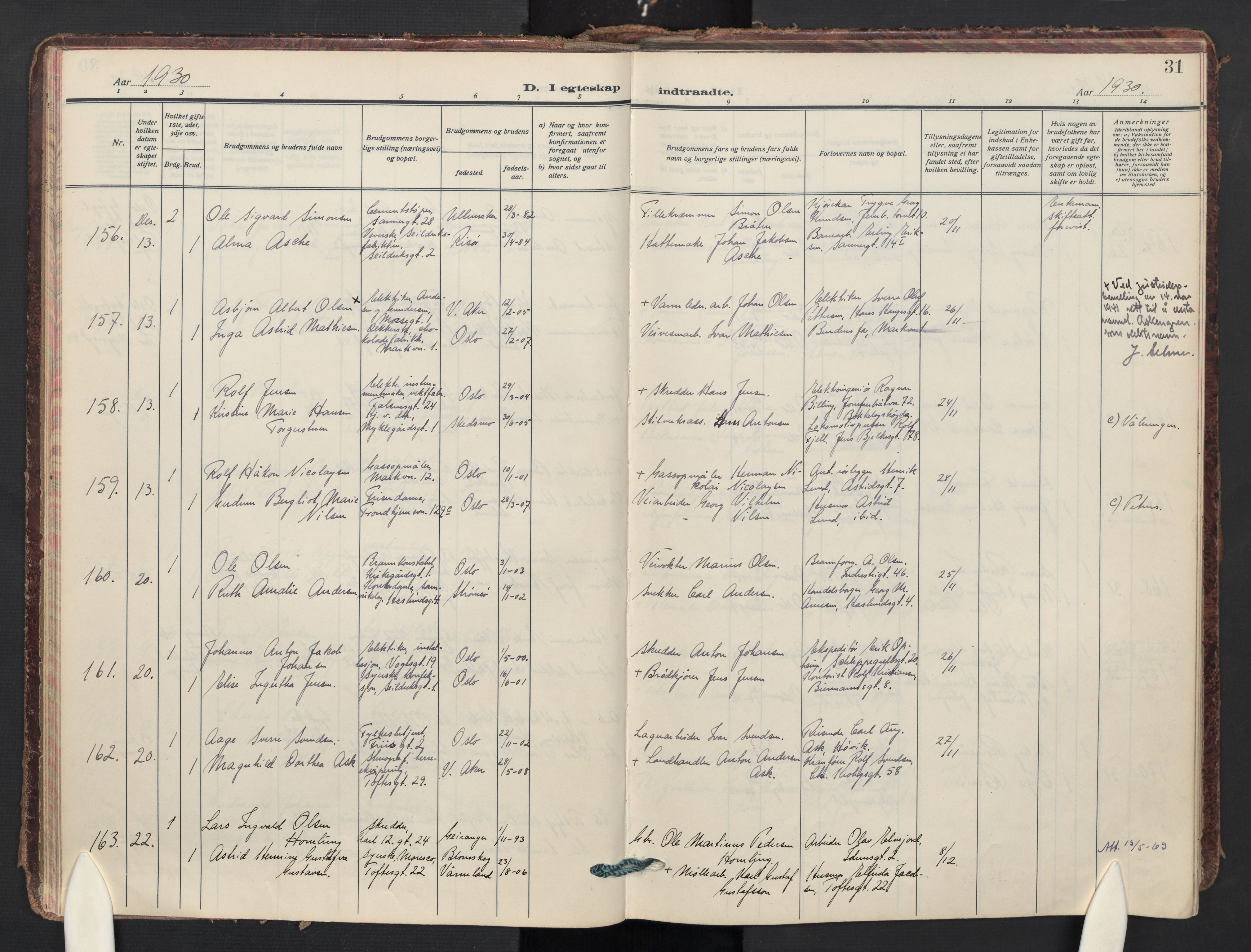 Paulus prestekontor Kirkebøker, AV/SAO-A-10871/F/Fa/L0028: Parish register (official) no. 28, 1929-1938, p. 31