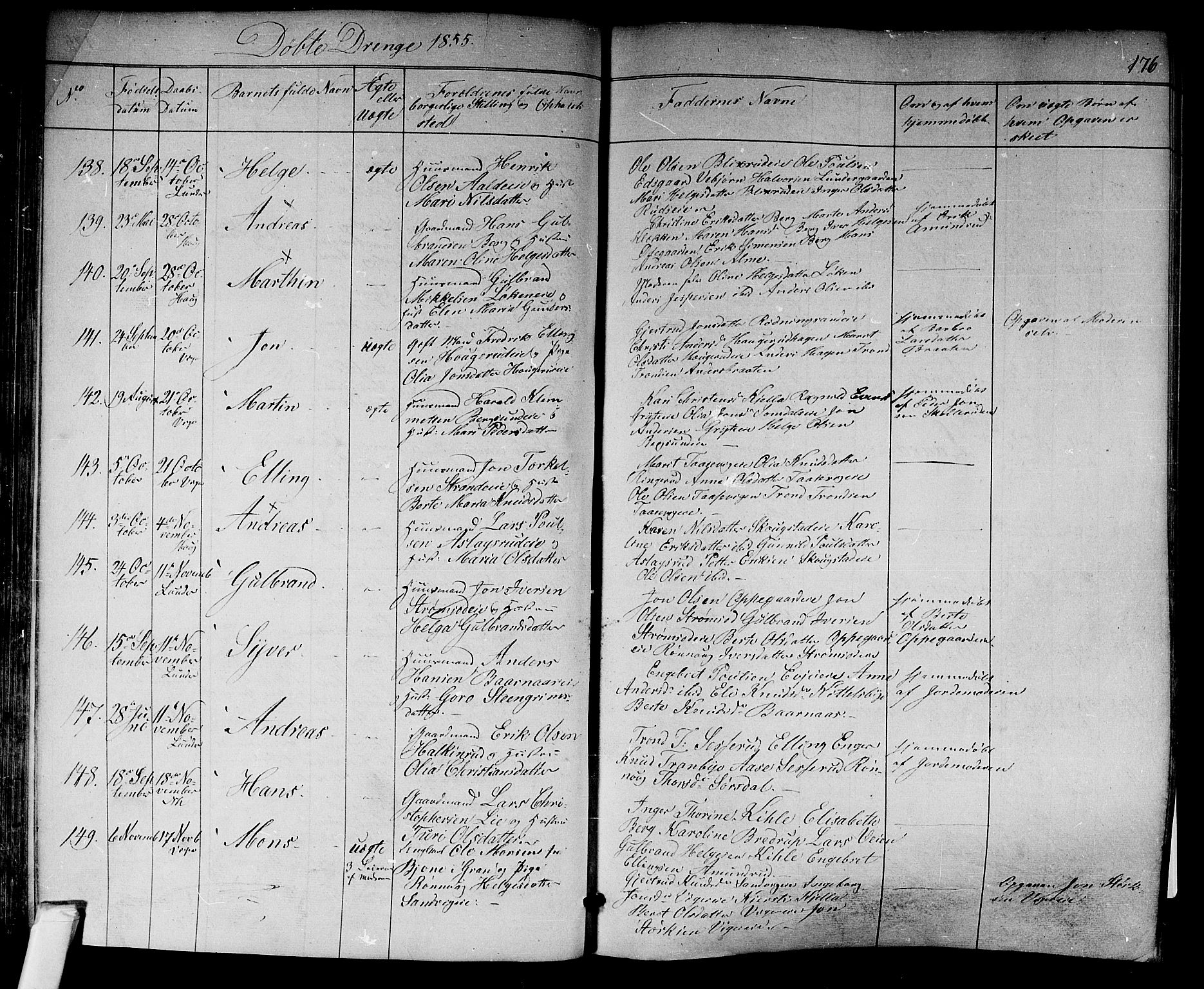 Norderhov kirkebøker, SAKO/A-237/F/Fa/L0011: Parish register (official) no. 11, 1847-1856, p. 176