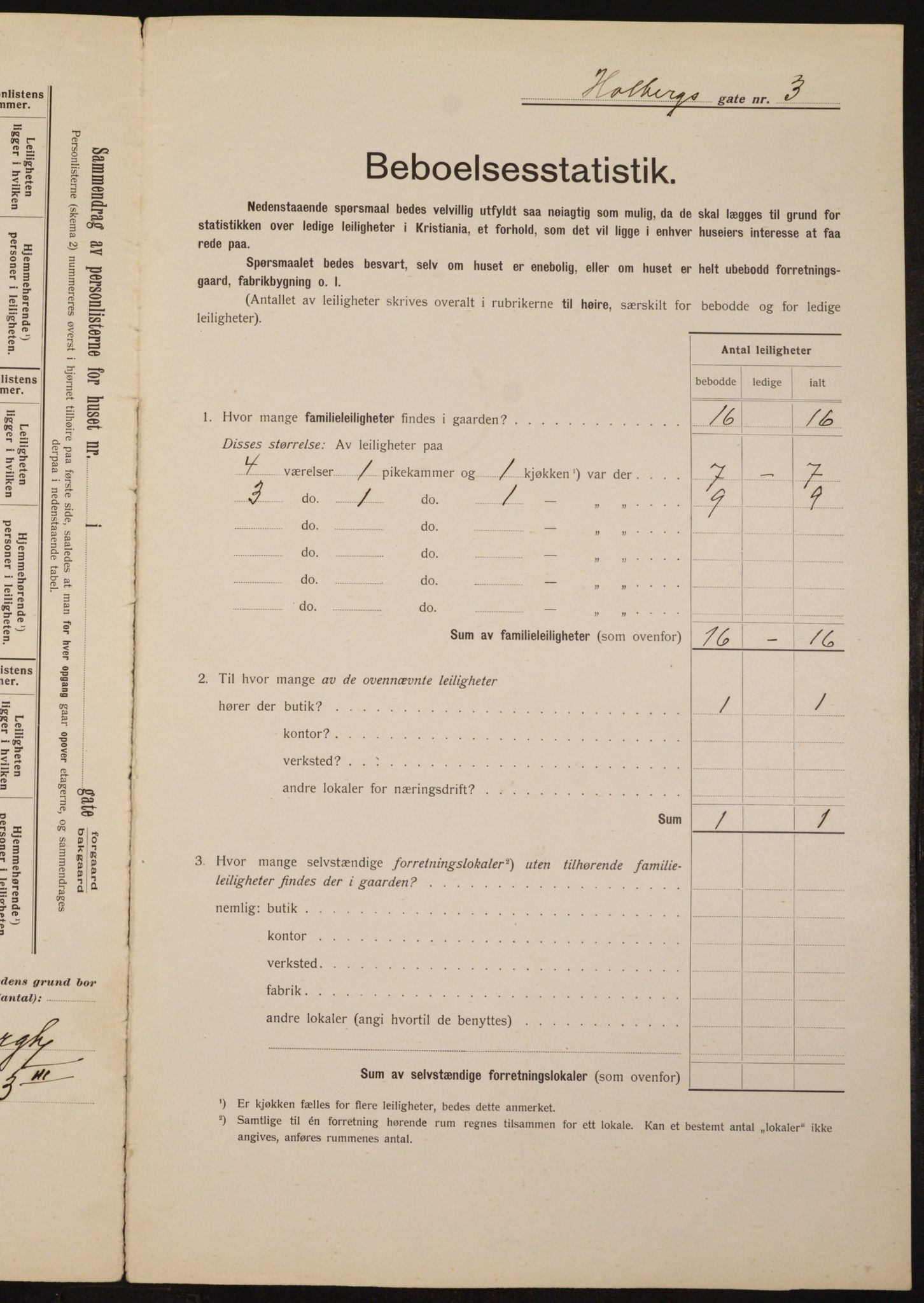 OBA, Municipal Census 1912 for Kristiania, 1912, p. 40644